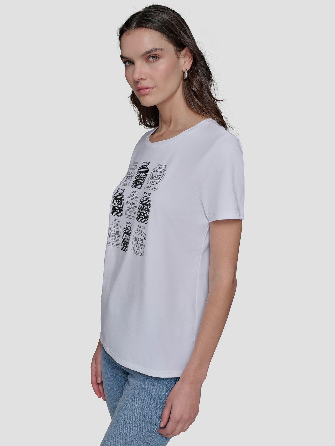 Polera con estampado de perfume-2