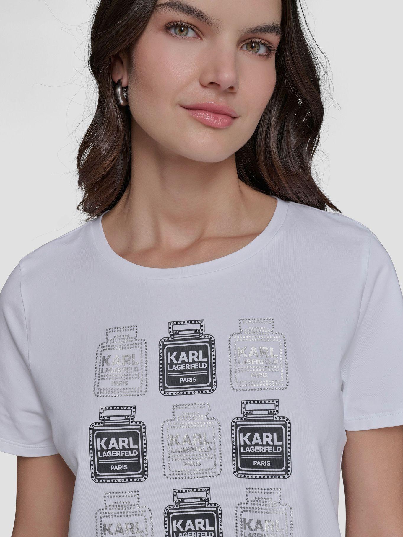 Polera con estampado de perfume-4