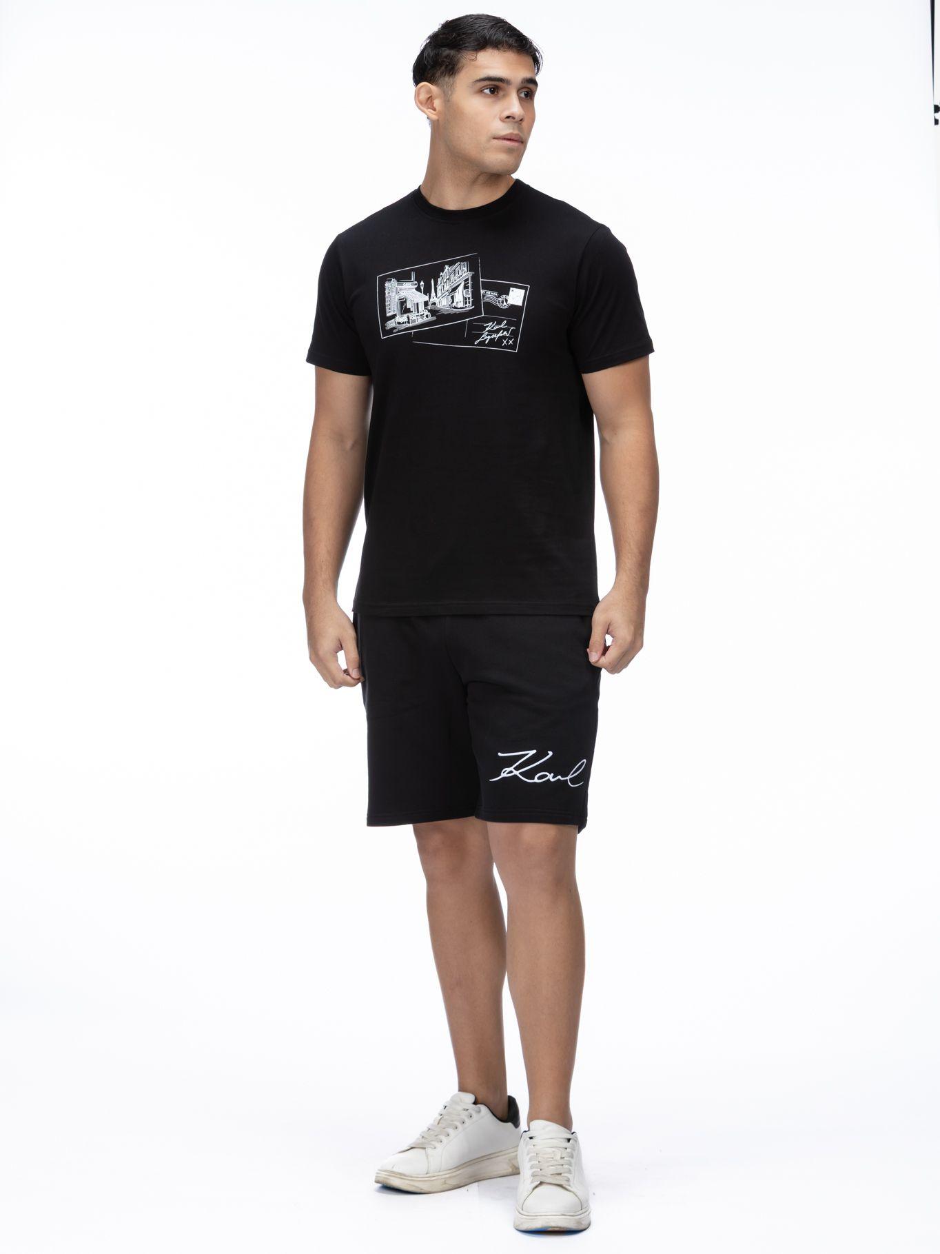 Polera estampado postal París Negro Karl Lagerfeld-3