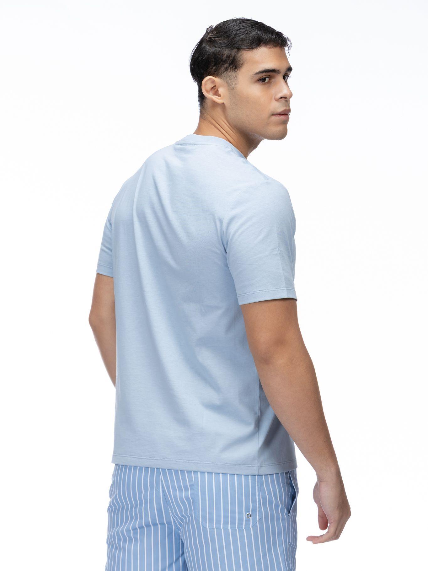 Polera con parche Ikon Celeste Karl Lagerfeld-3