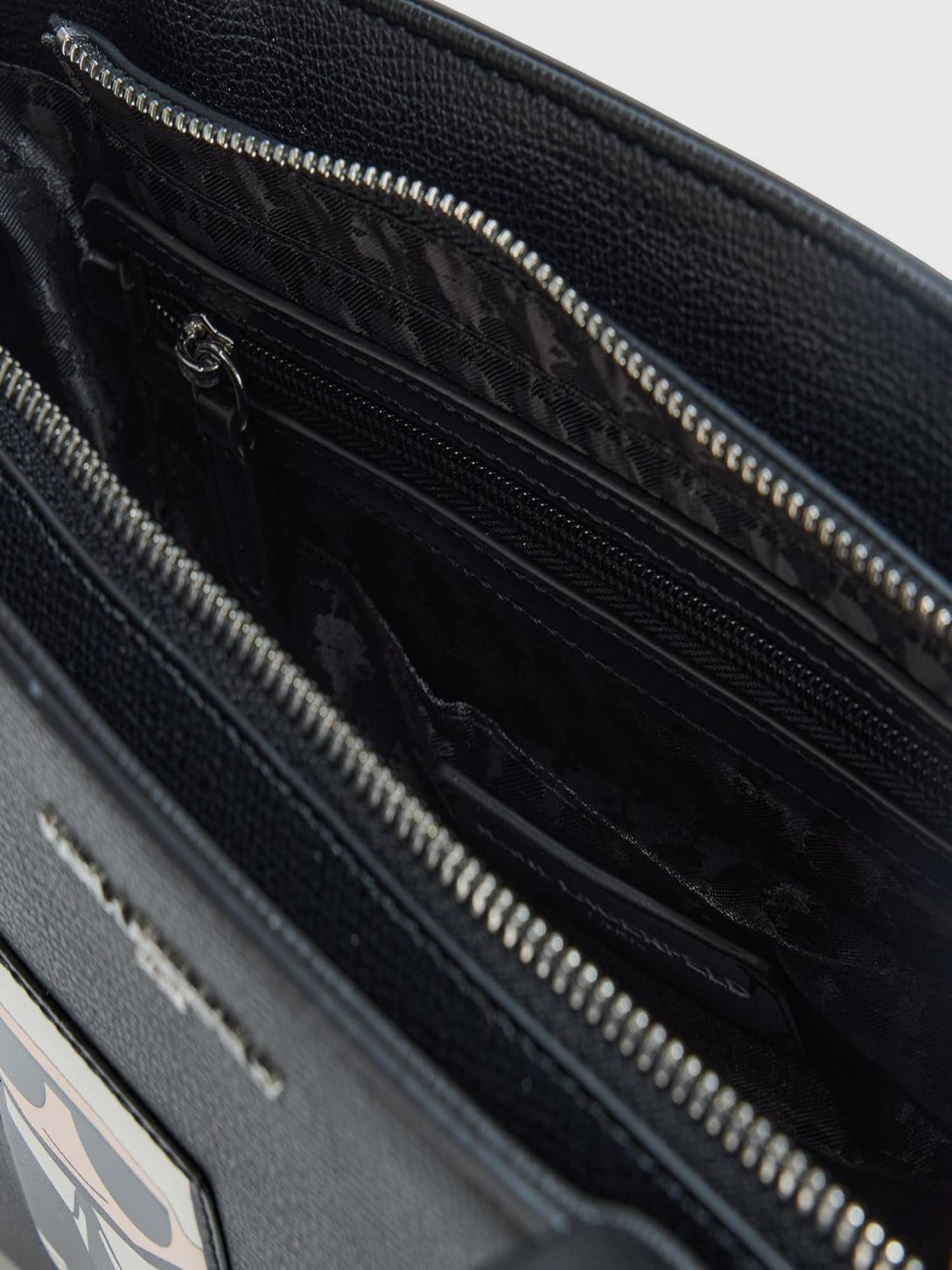 Cartera tote con parches - Maybelle Negro-4