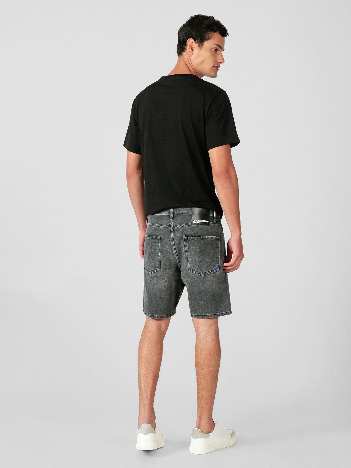 Short relaxed denim Negro Karl Lagerfeld-3