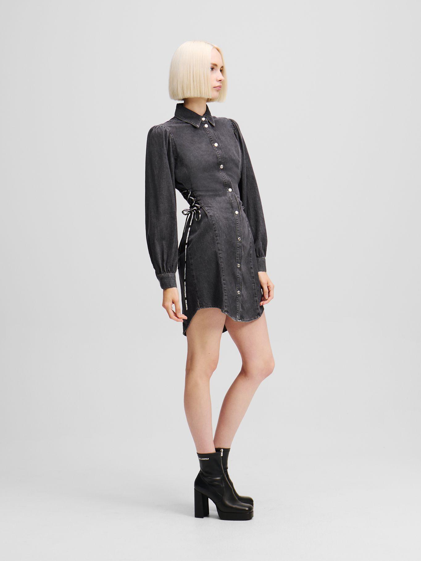 Vestido camisero denim Blanco Karl Lagerfeld-0