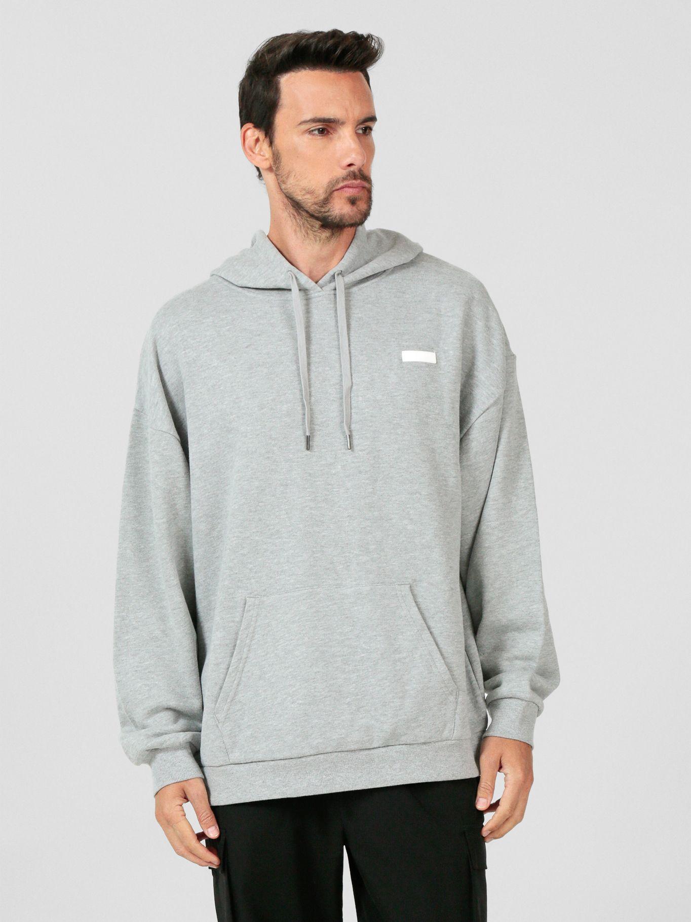 Polerón con gorro y parche de logo Gris Karl Lagerfeld-0