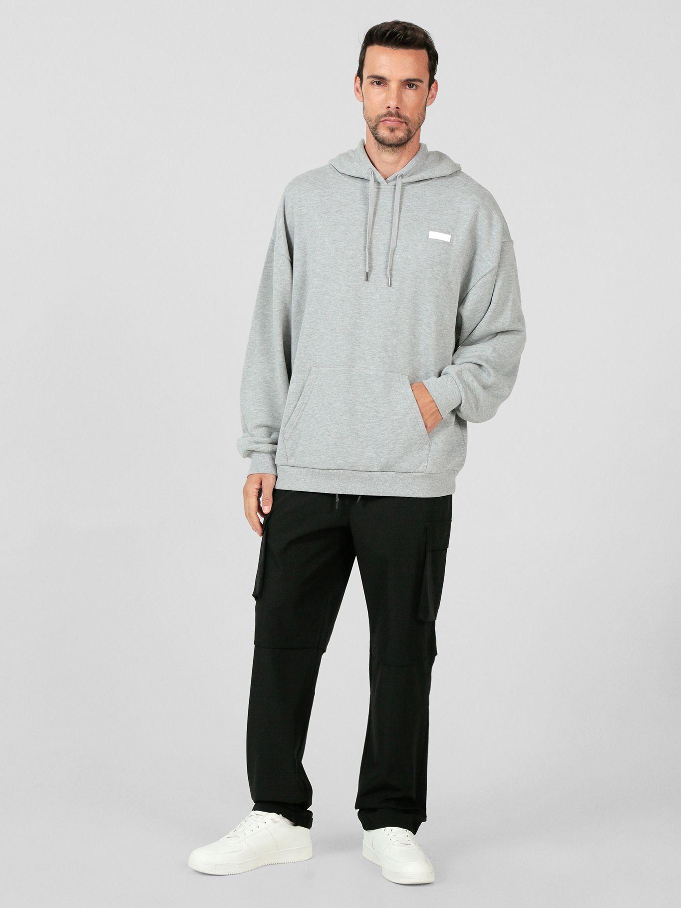 Polerón con gorro y parche de logo Gris Karl Lagerfeld-1