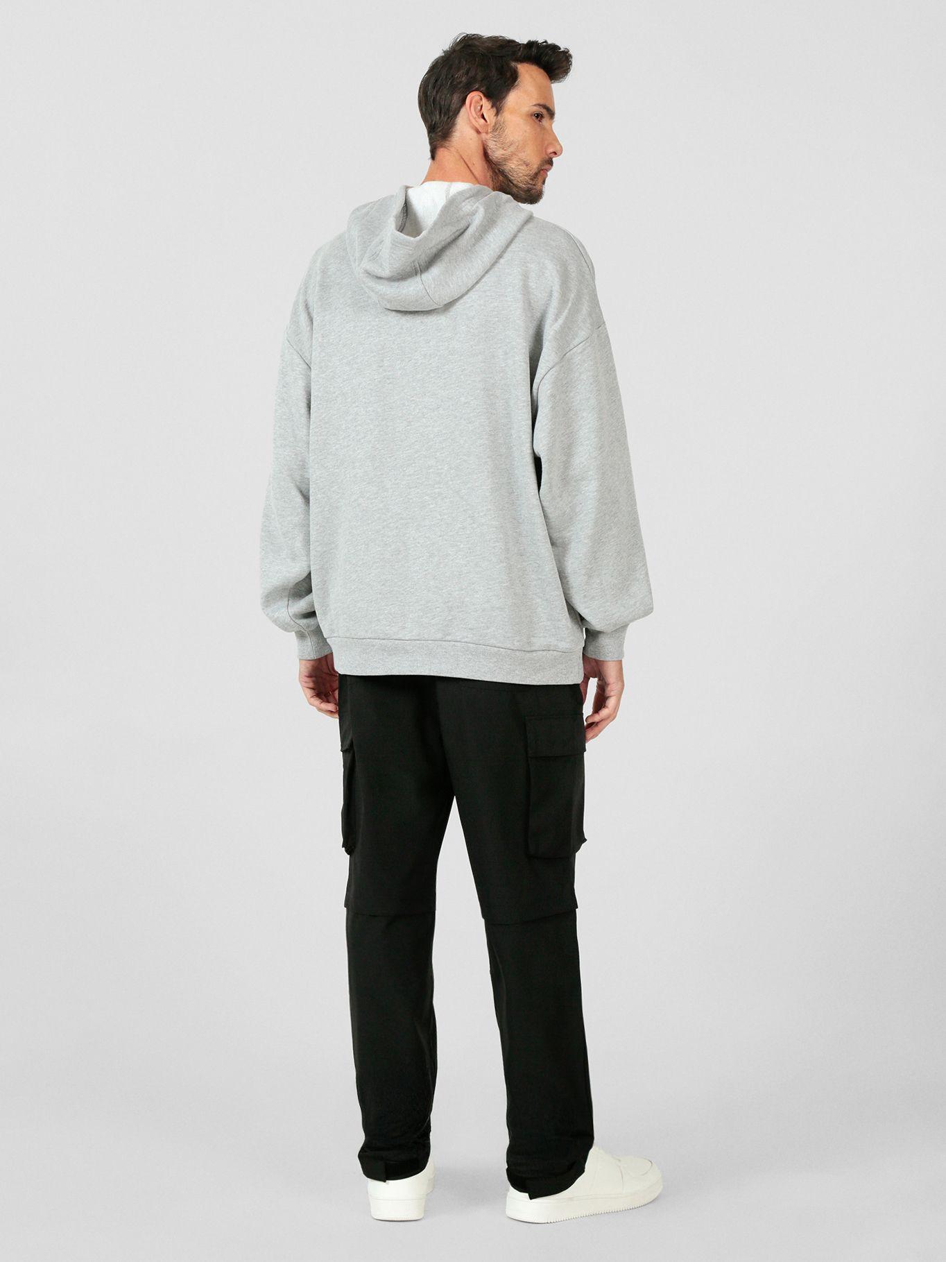 Polerón con gorro y parche de logo Gris Karl Lagerfeld-3