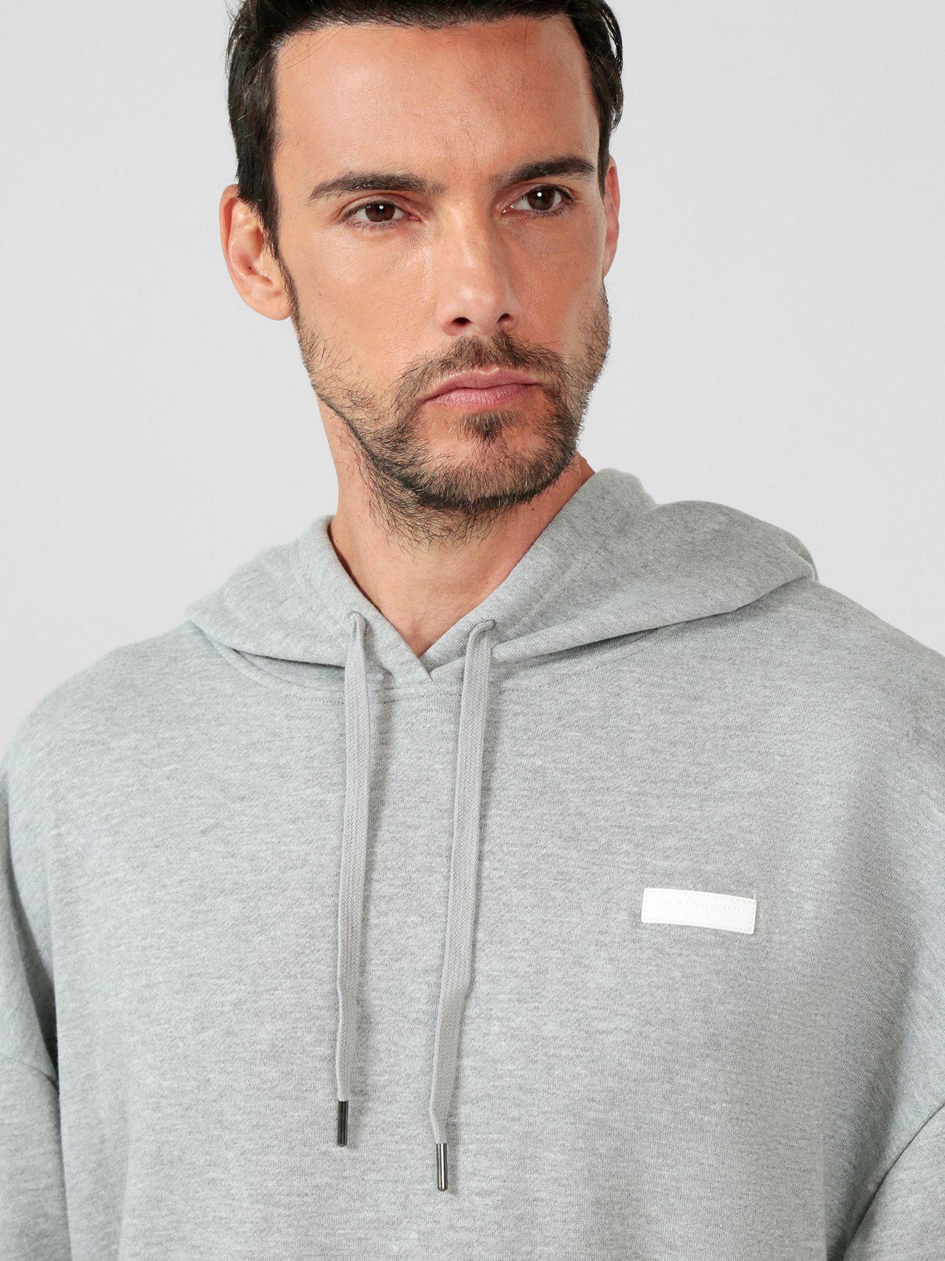 Polerón con gorro y parche de logo Gris Karl Lagerfeld-4