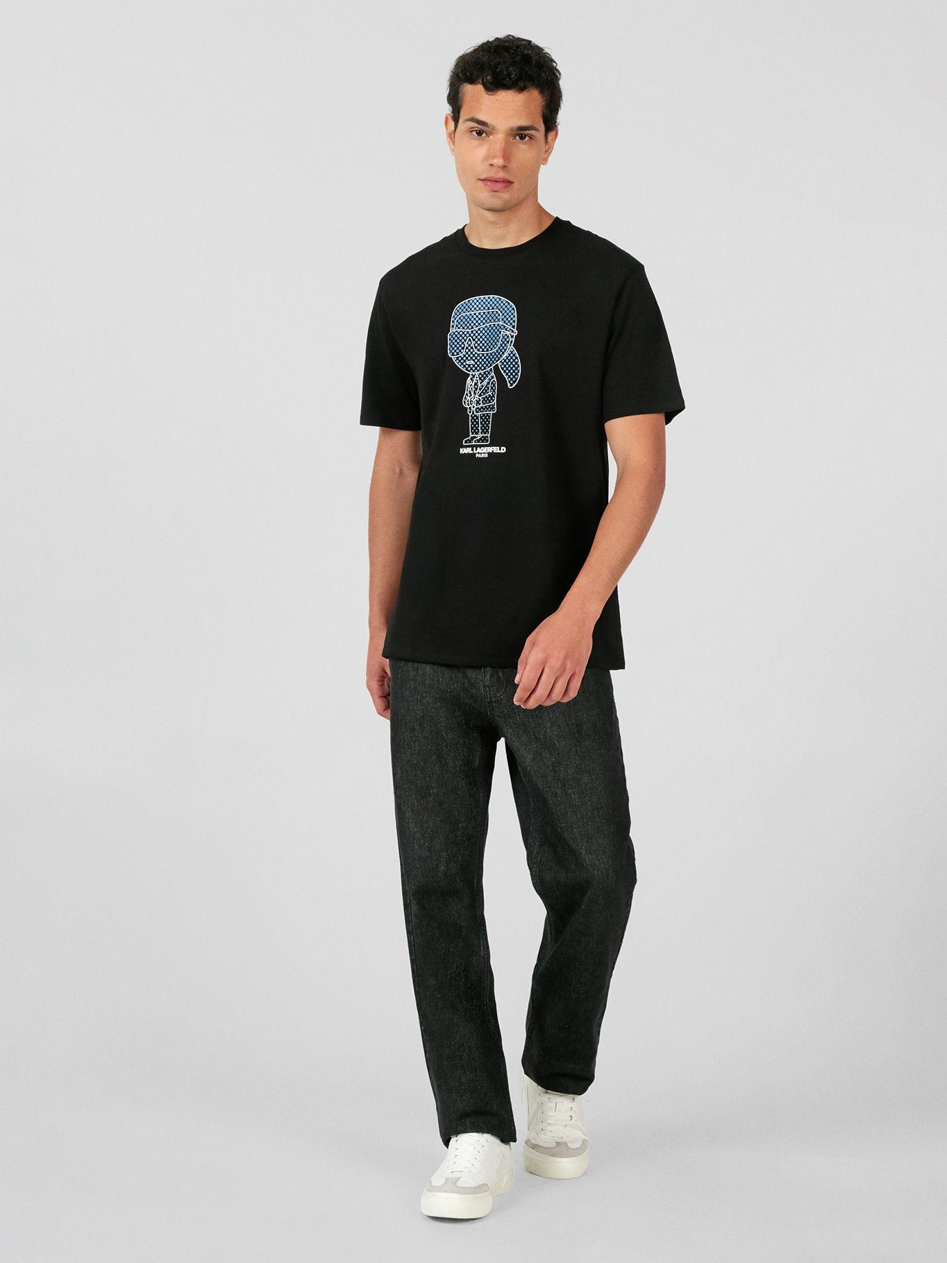 Polera logo de Karl relieve de goma Azul Karl Lagerfeld-1