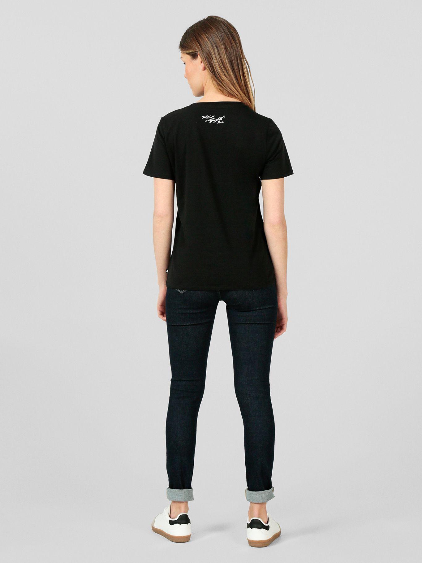 Polera gráfica con iconos de parís Negro Karl Lagerfeld-3