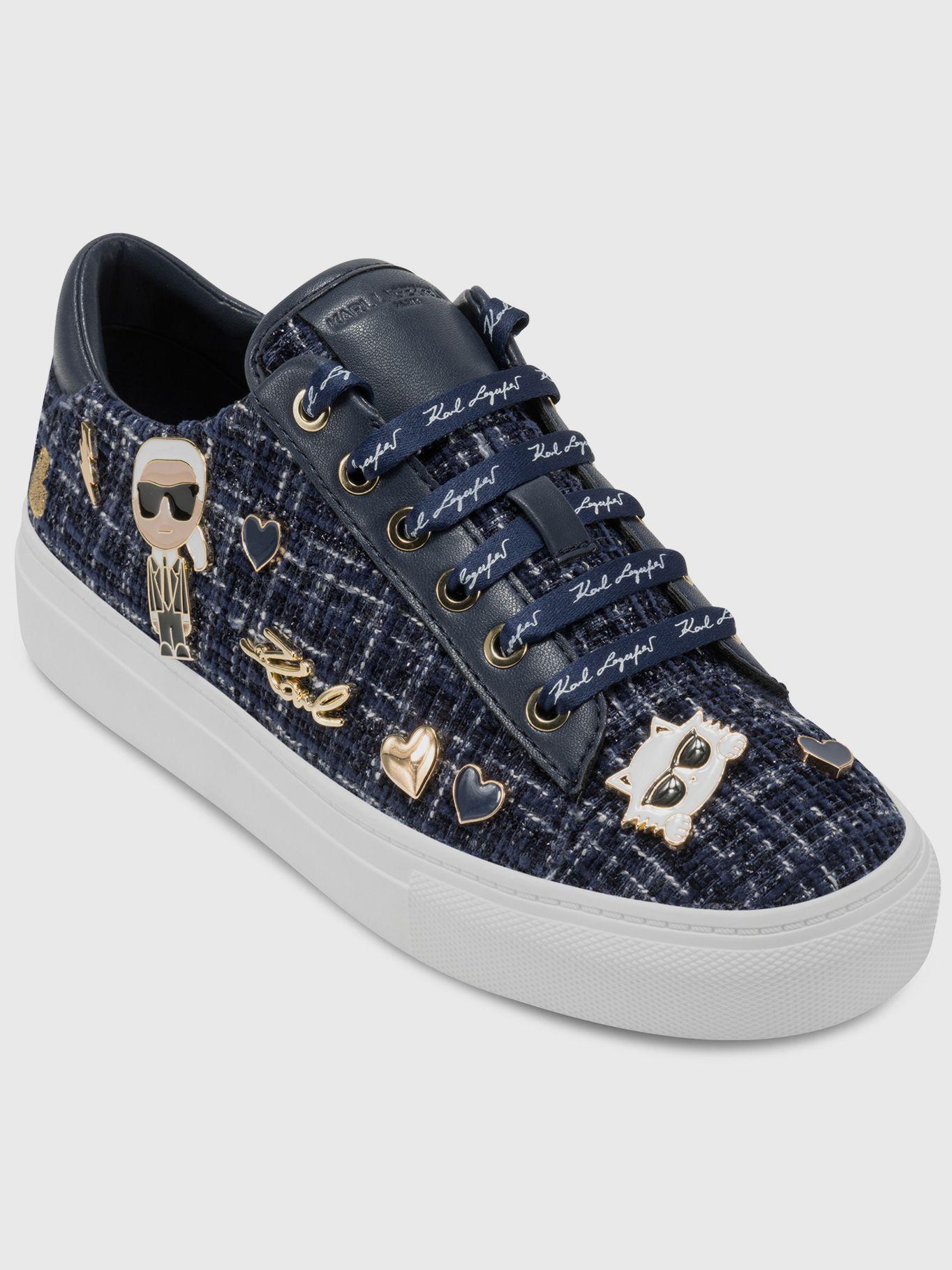 Zapatillas estampado y pines & Choupette Azul-0
