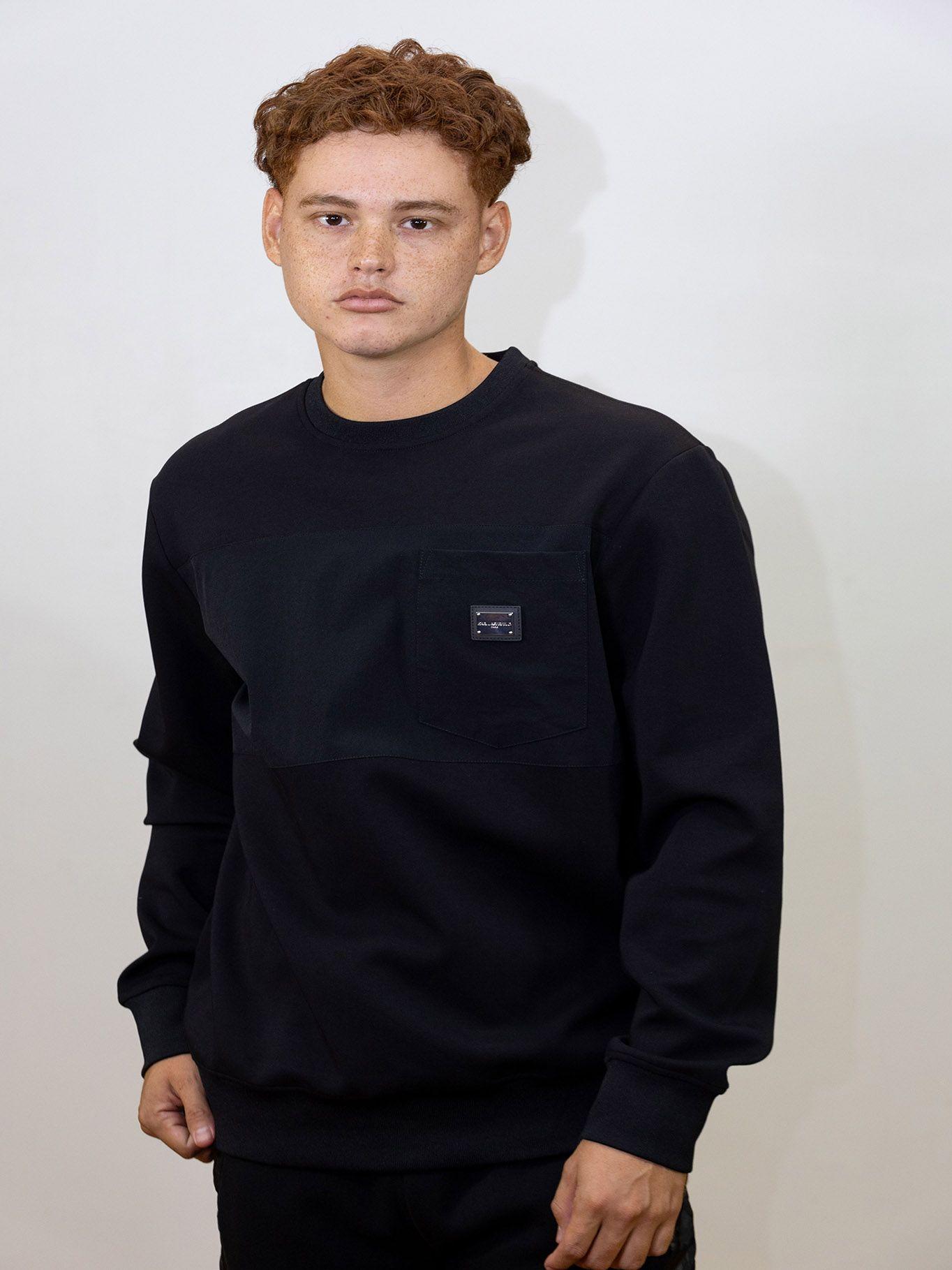 Polerón con bolsillo de nailon Negro Karl Lagerfeld-0