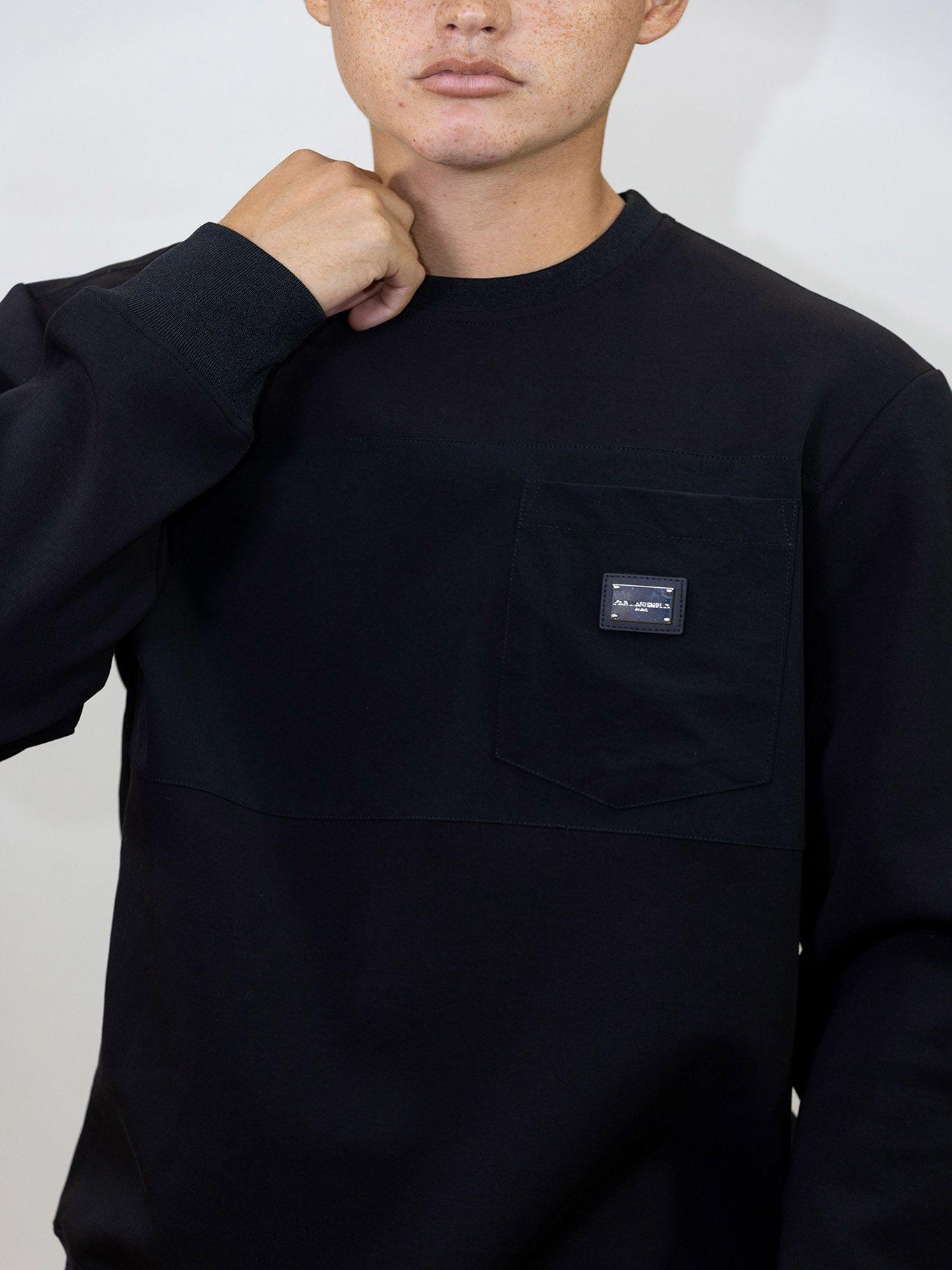 Polerón con bolsillo de nailon Negro Karl Lagerfeld-2