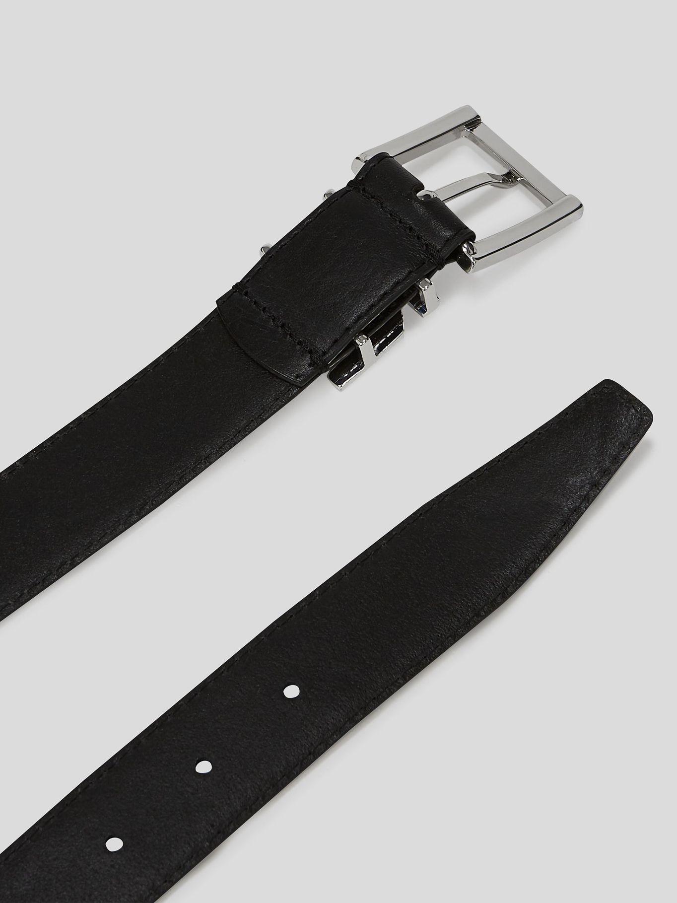 Cinturón hebilla cuadrada logo Negro Karl Lagerfeld-2