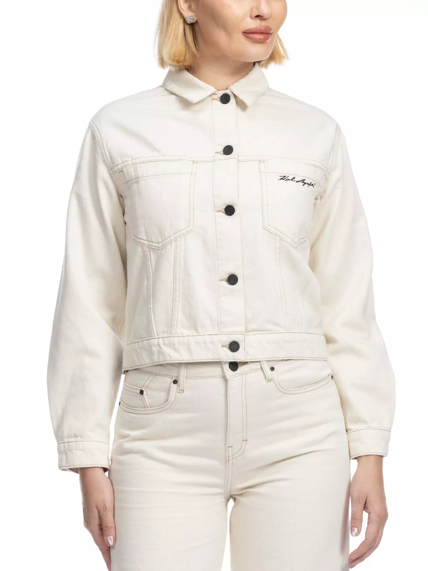 Chaqueta denim Love From Paris Blanco Karl Lagerfeld-0