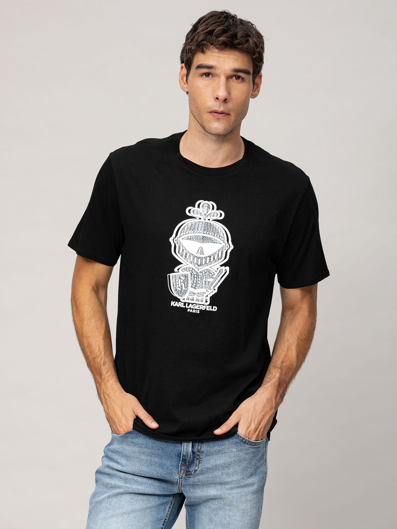 Polera con estampado armor dragon skin Karl Negro Karl-0