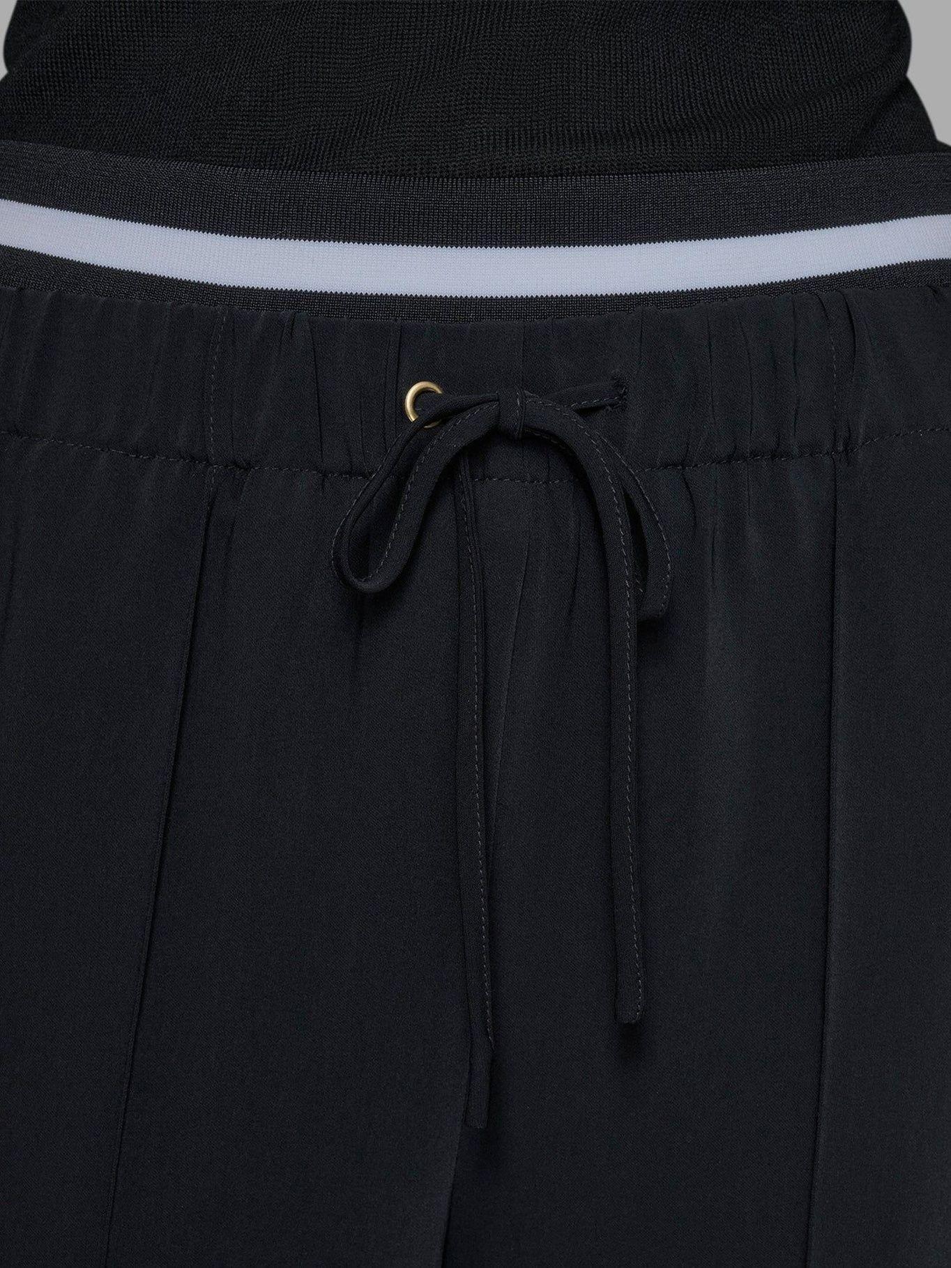 Pantalón fluido con doble pretina elástica Negro Karl-4