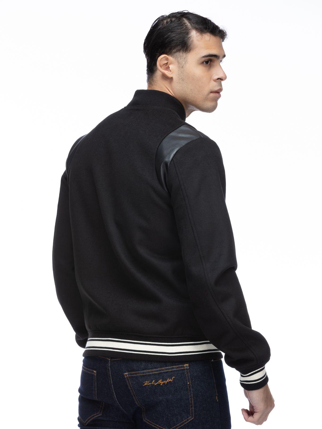 Chaqueta bomber varsity Negro Karl Lagerfeld-3