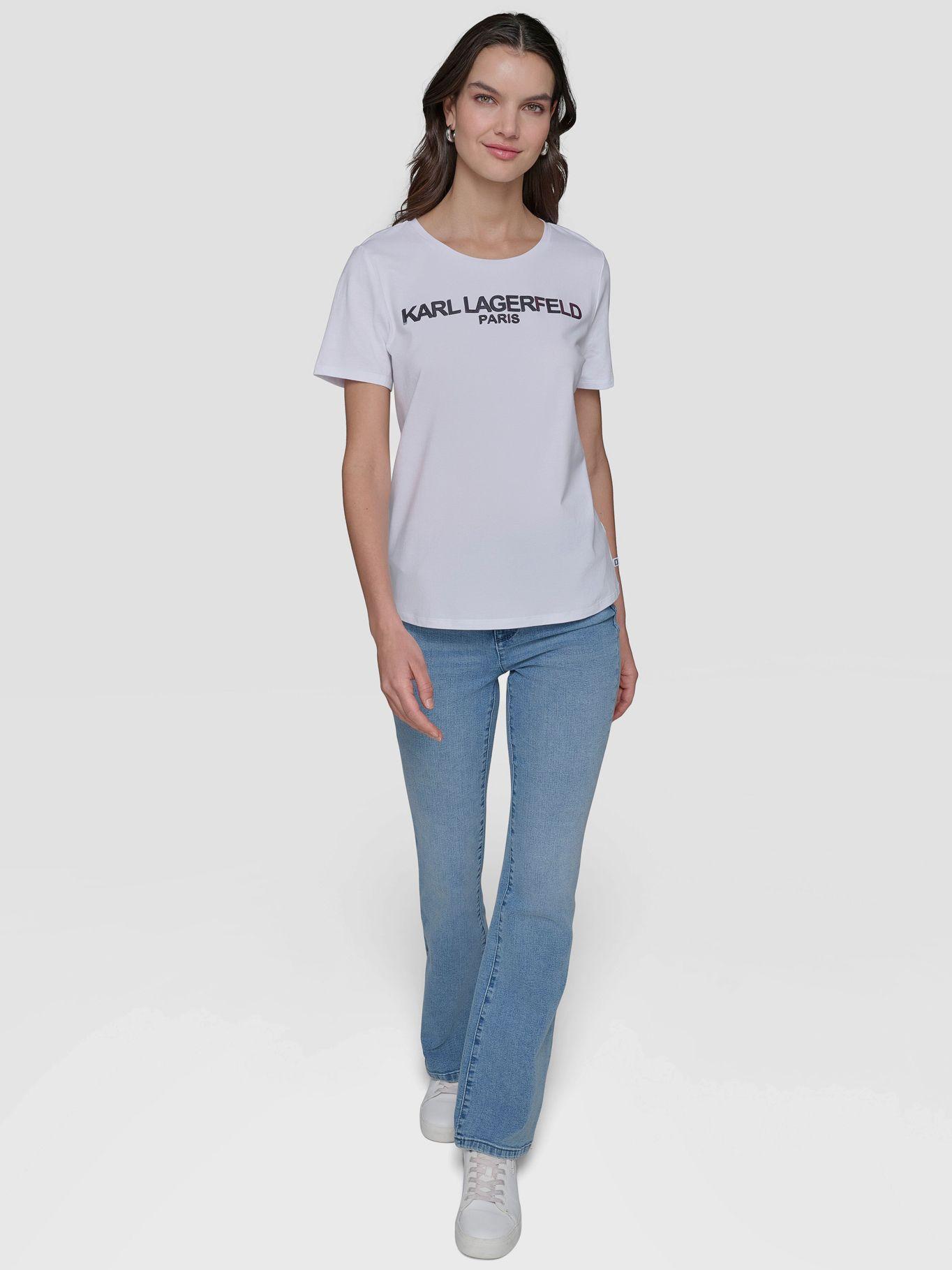 Polera con logo irridescent Blanca-1
