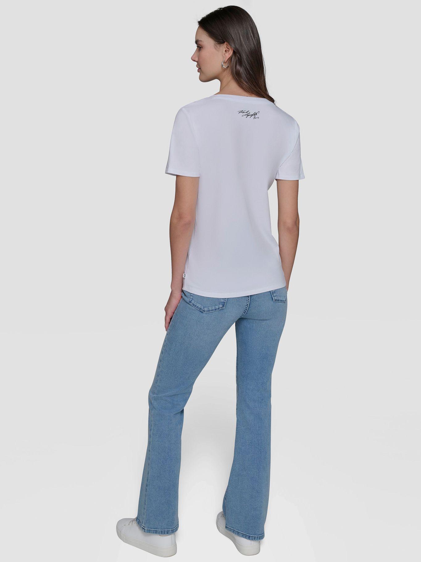 Polera con logo irridescent Blanca-3