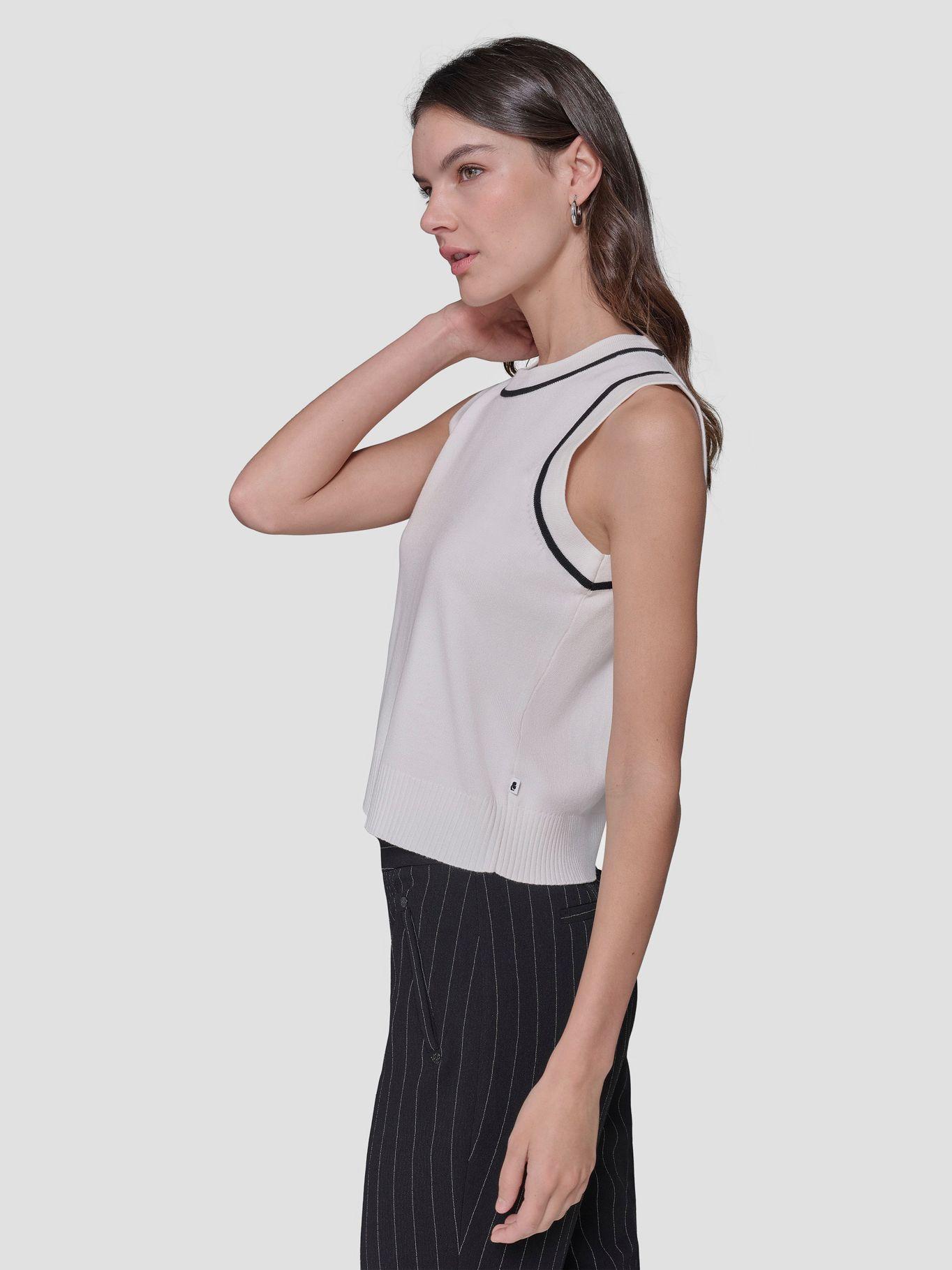 Sweater sin mangas con cuello redondo-3