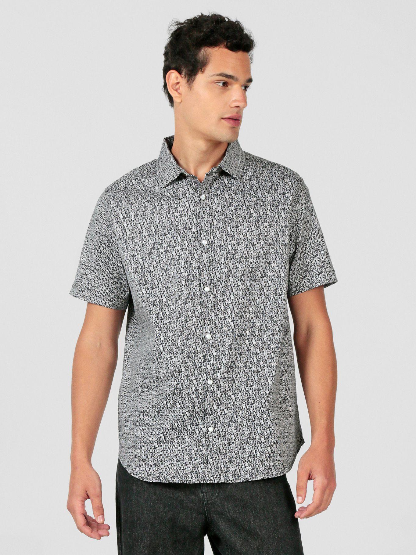 Camisa de estampado integral logo Negro Karl Lagerfeld-0