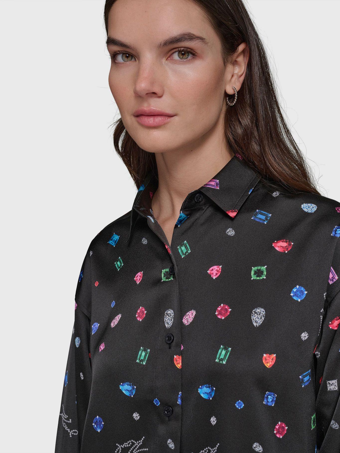 Blusa estampada de manga larga-4