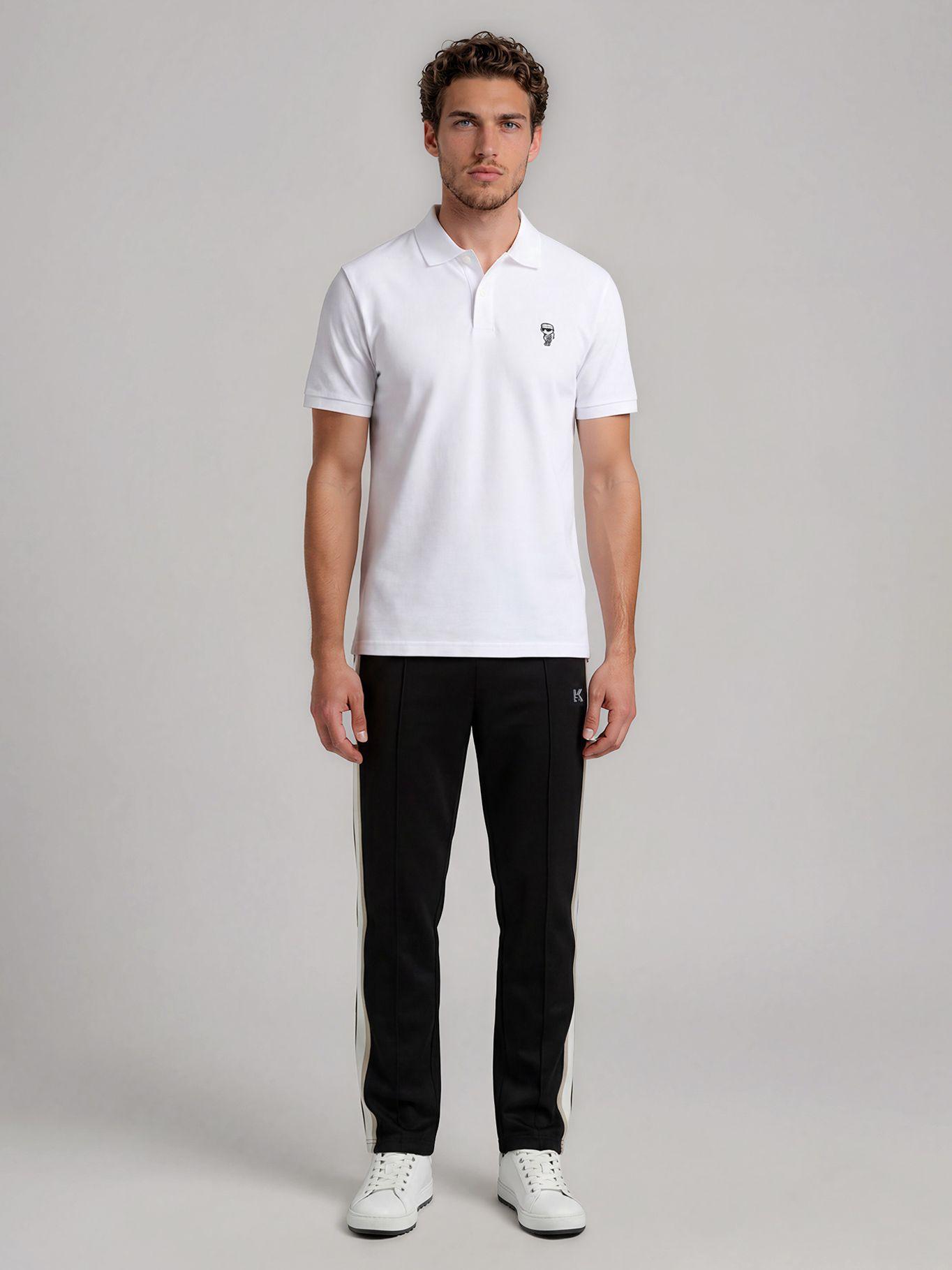 Pantalón deportivo con franjas laterales Negro Karl-0