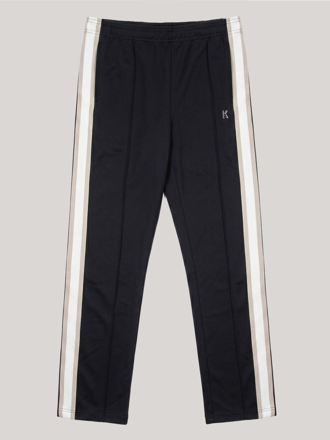 Pantalón deportivo con franjas laterales Negro Karl-4