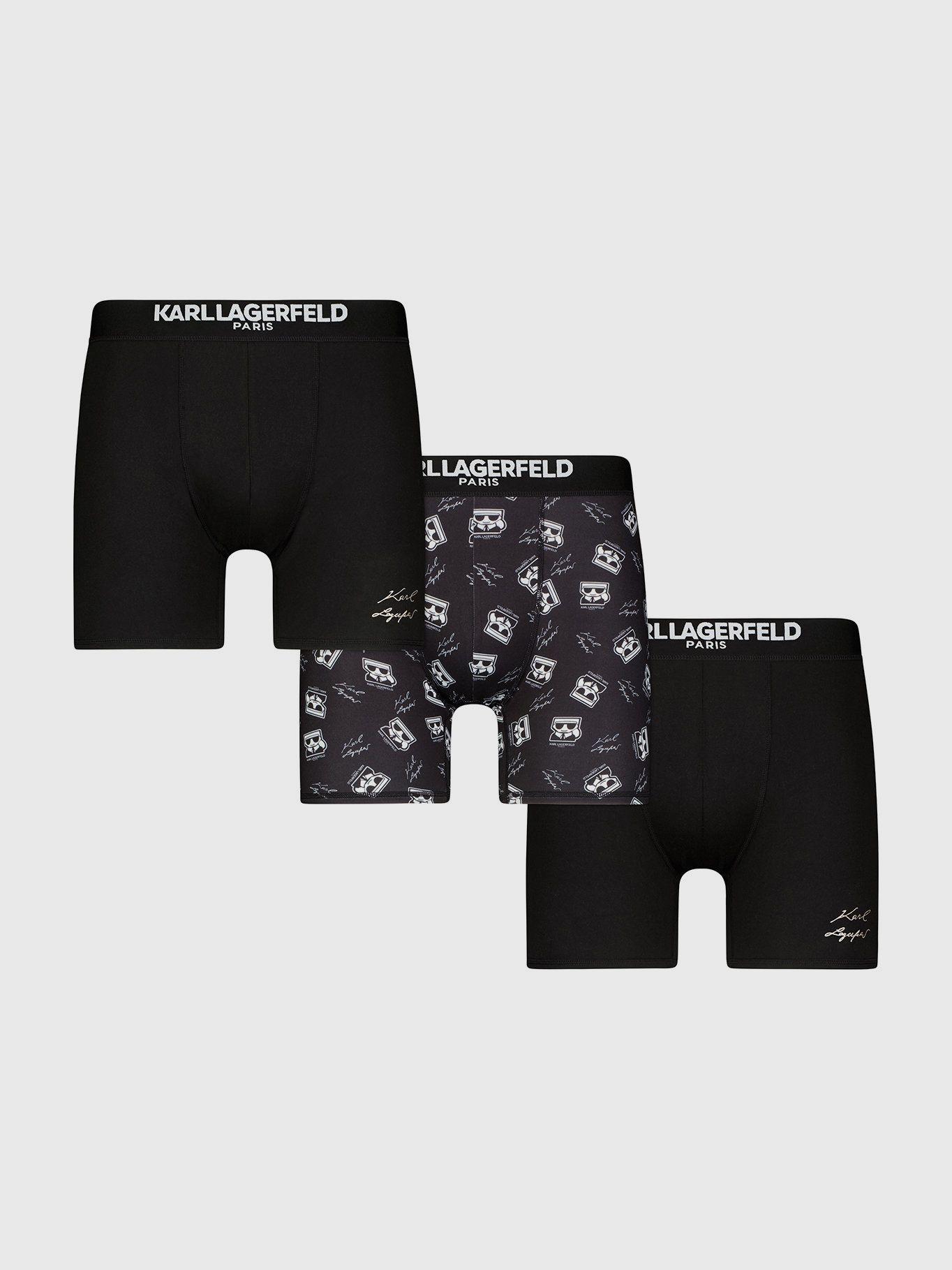 Pack de 3 bóxers con diseño sólido y estampado Negro-0