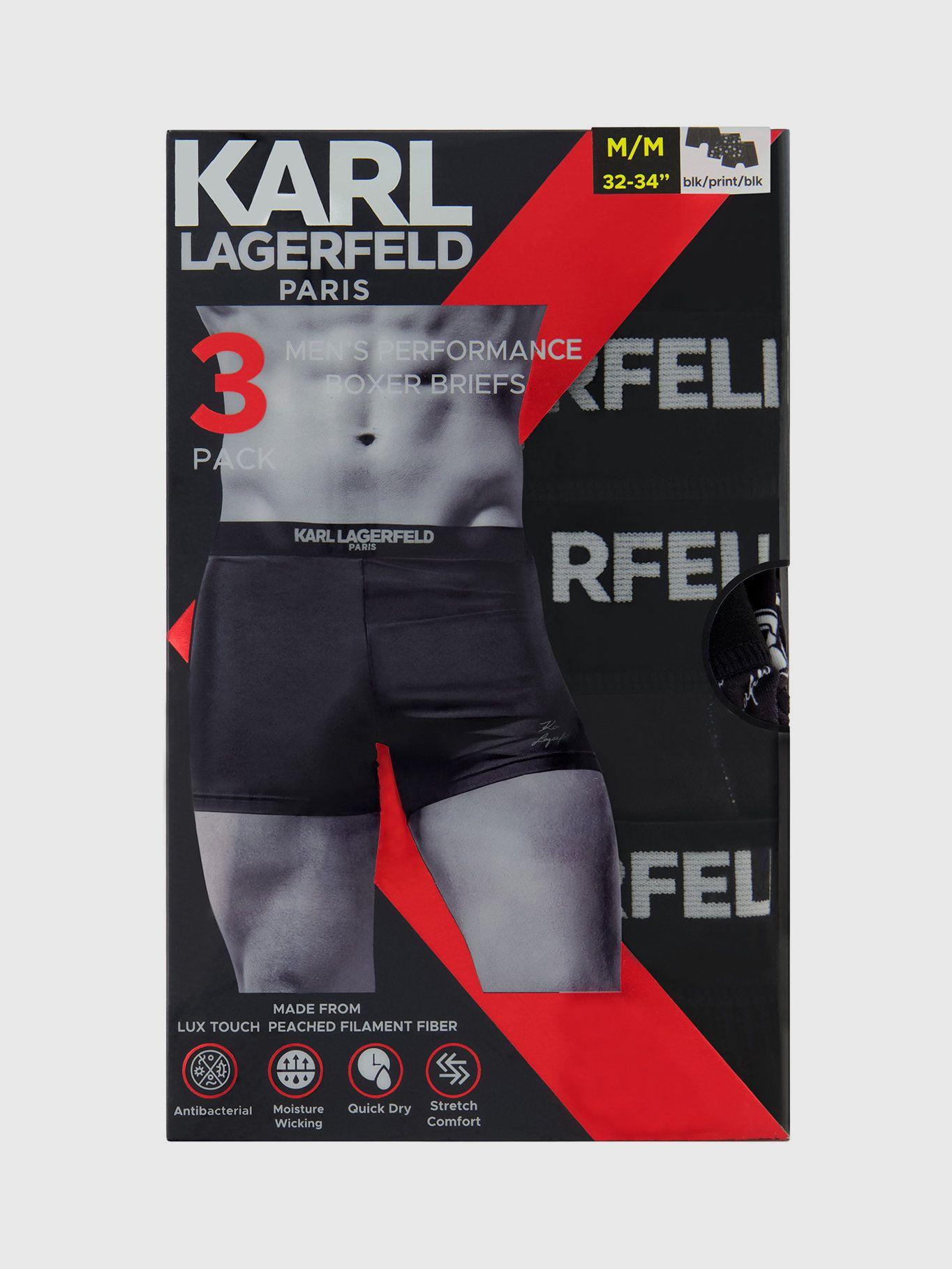 Pack de 3 bóxers con diseño sólido y estampado Negro-4