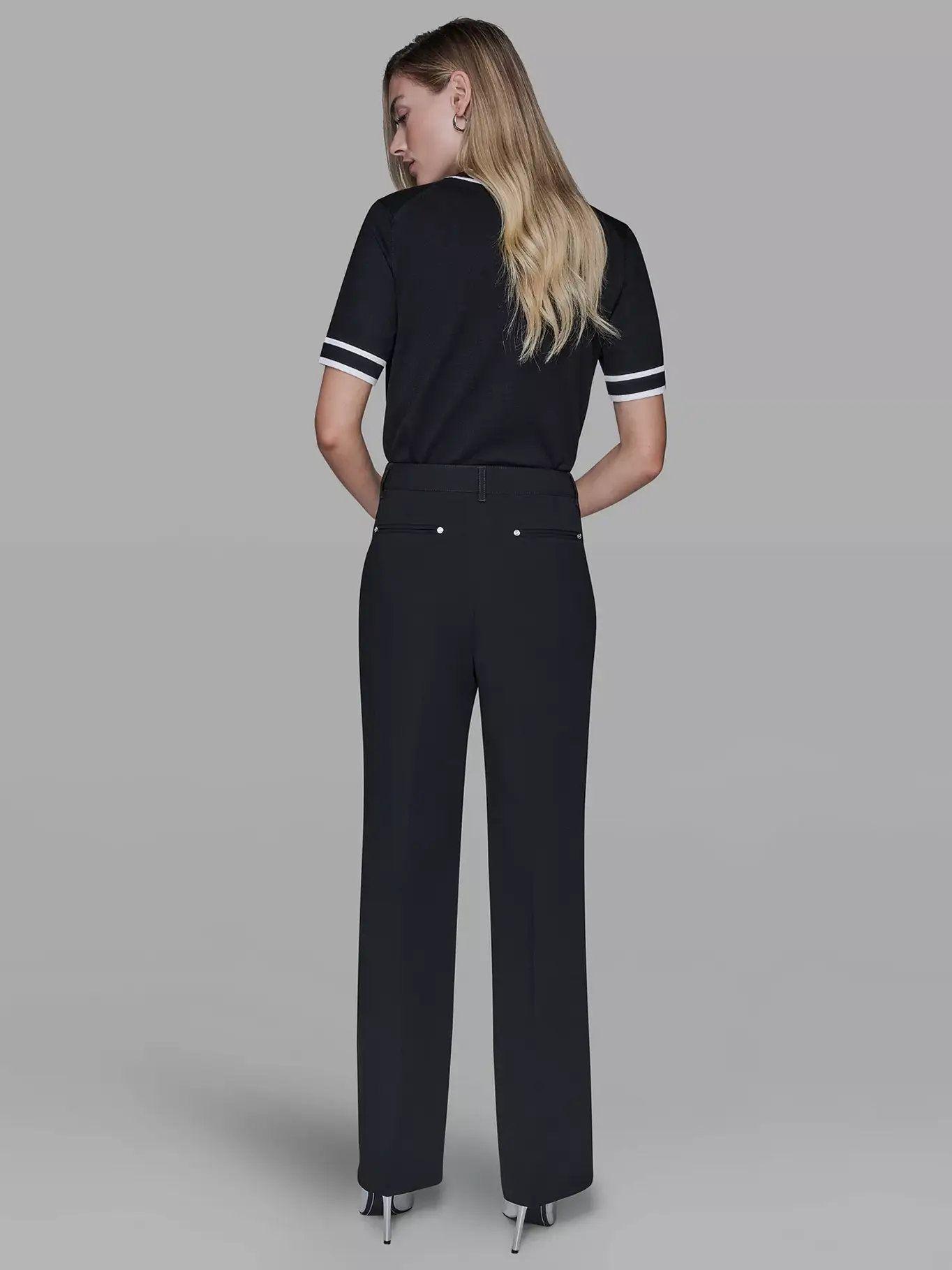 Pantalón de bolsillos de parche Negro Karl Lagerfeld-2