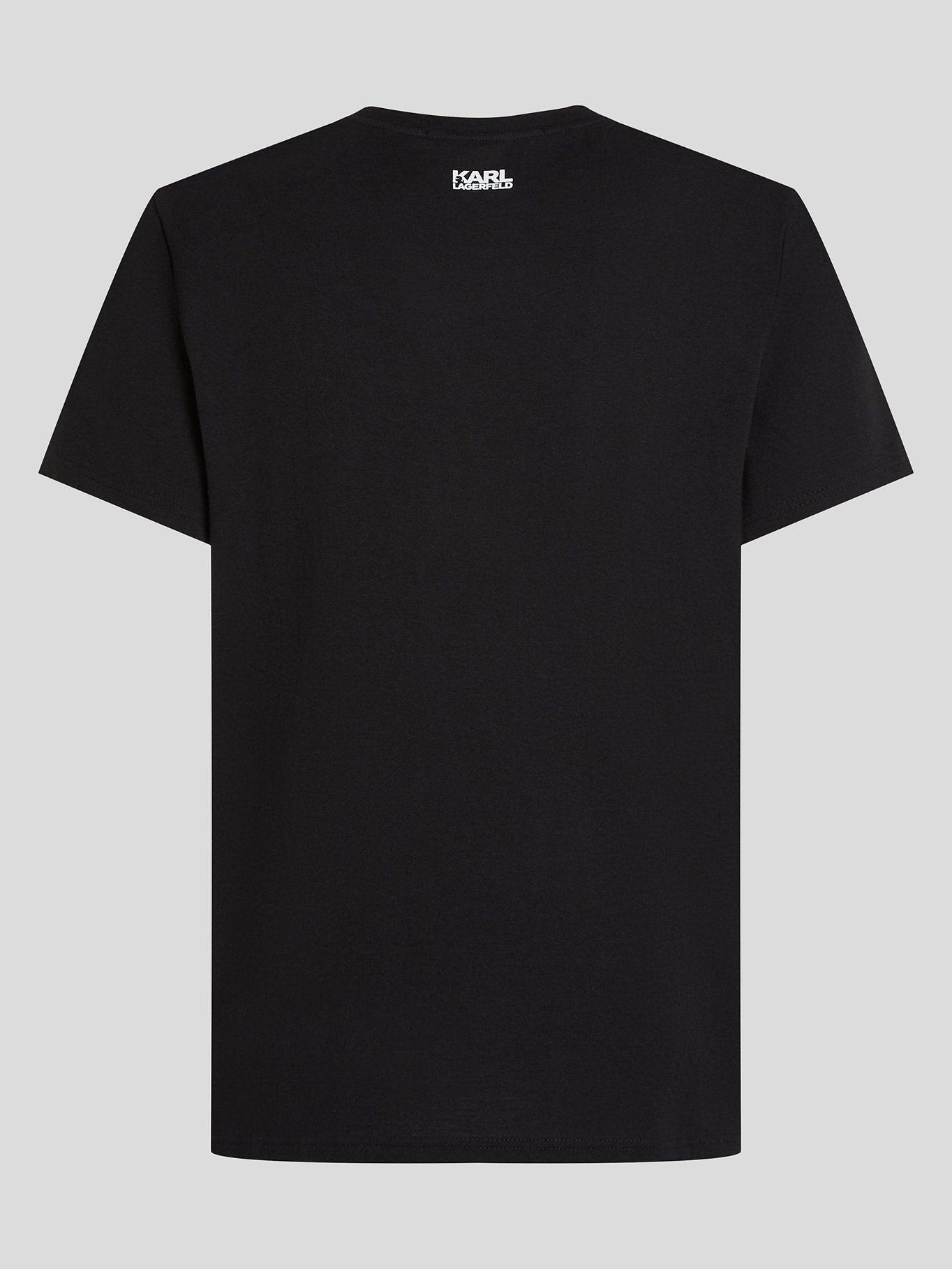 Polera con estampado Ikon Sketch Negro Karl Lagerfeld-1
