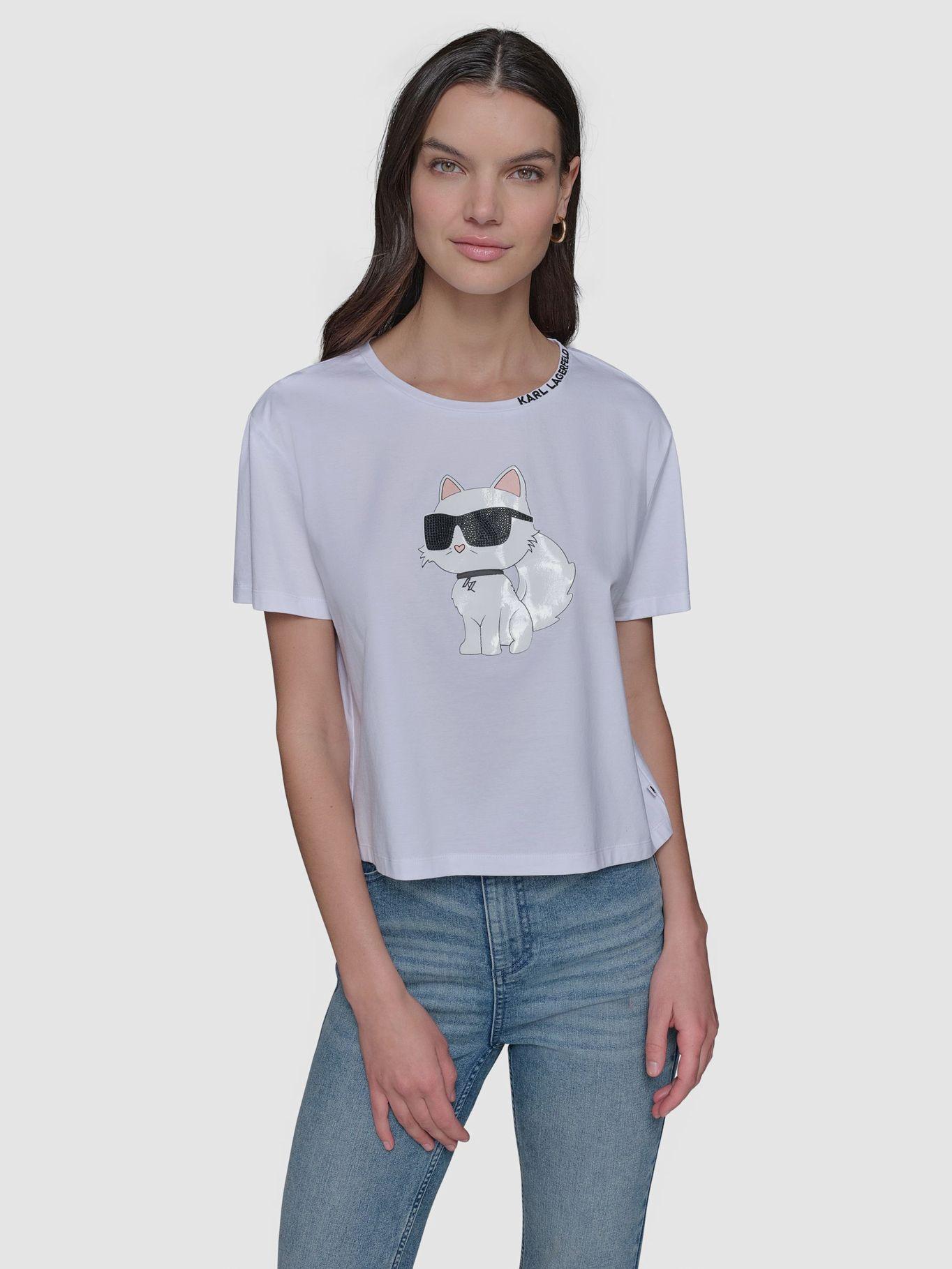 Polera choupette gafas sol Blanco Karl Lagerfeld-0