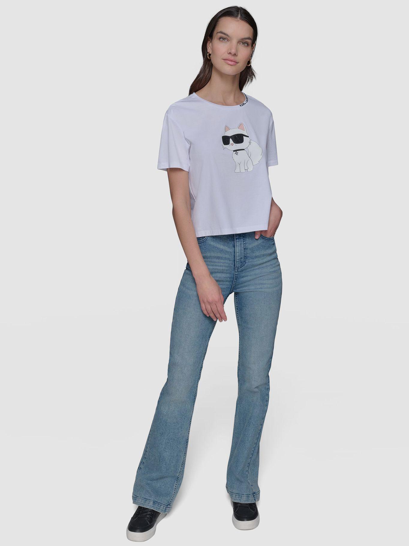 Polera choupette gafas sol Blanco Karl Lagerfeld-1