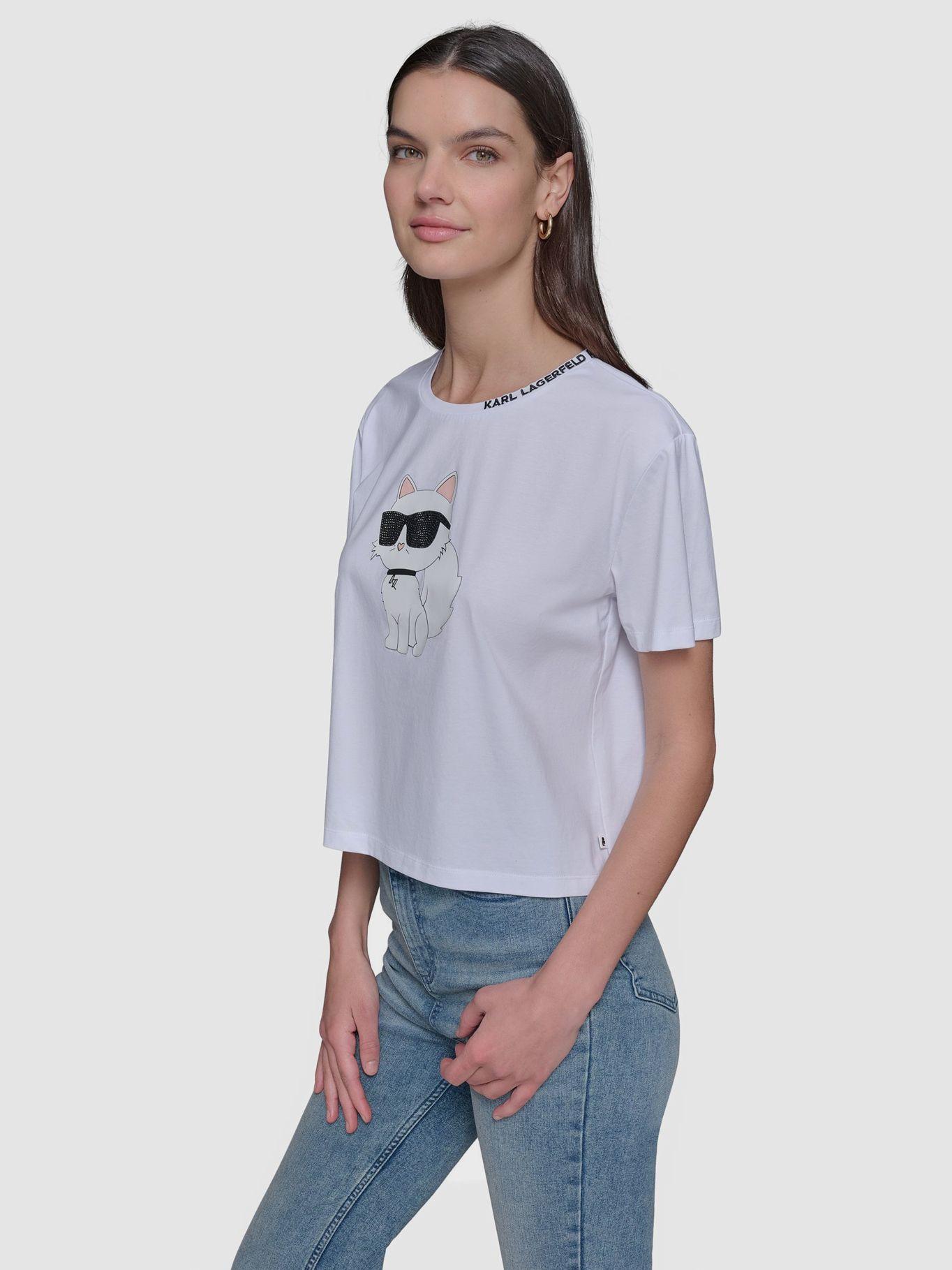Polera choupette gafas sol Blanco Karl Lagerfeld-3