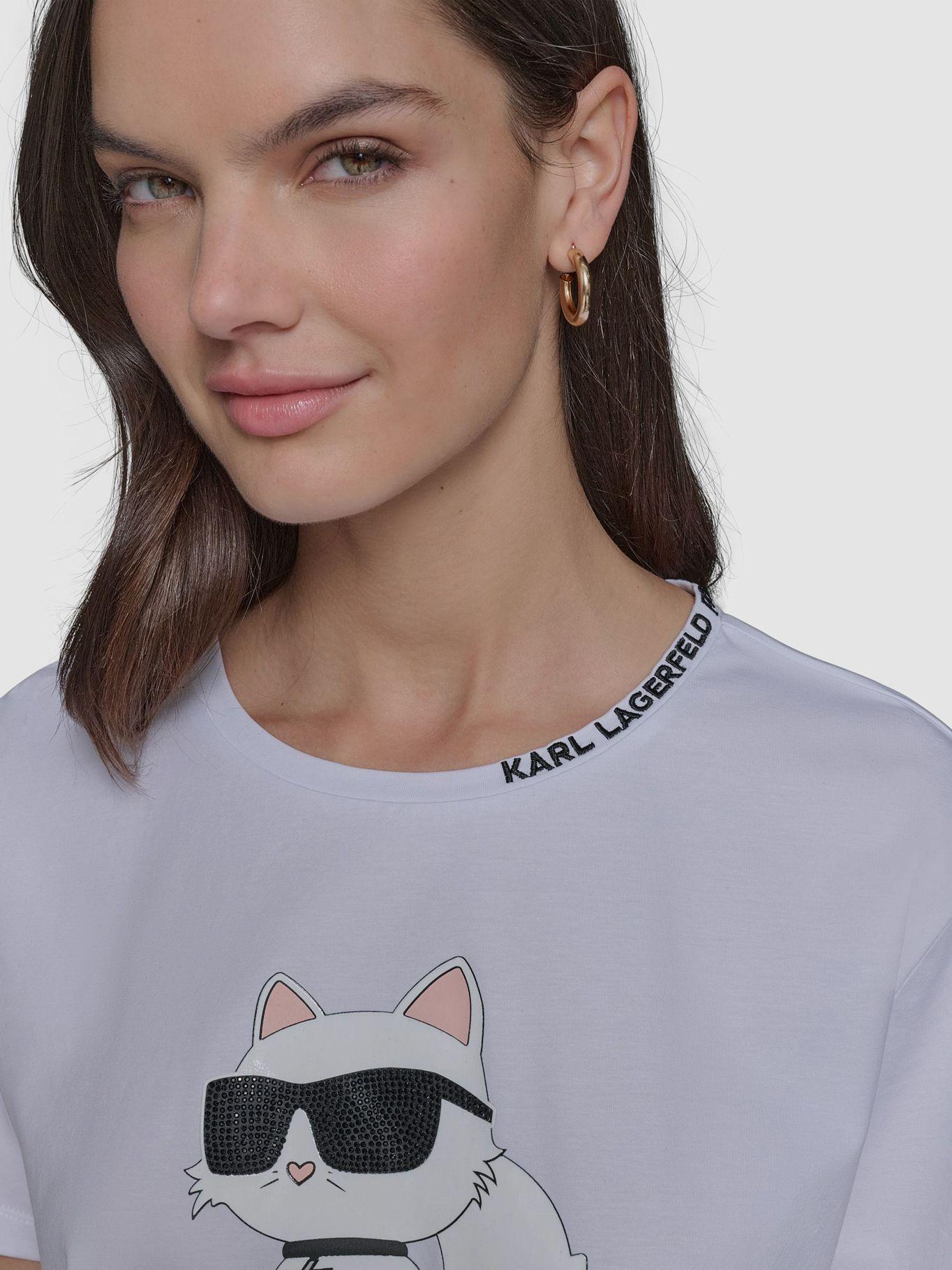 Polera choupette gafas sol Blanco Karl Lagerfeld-4