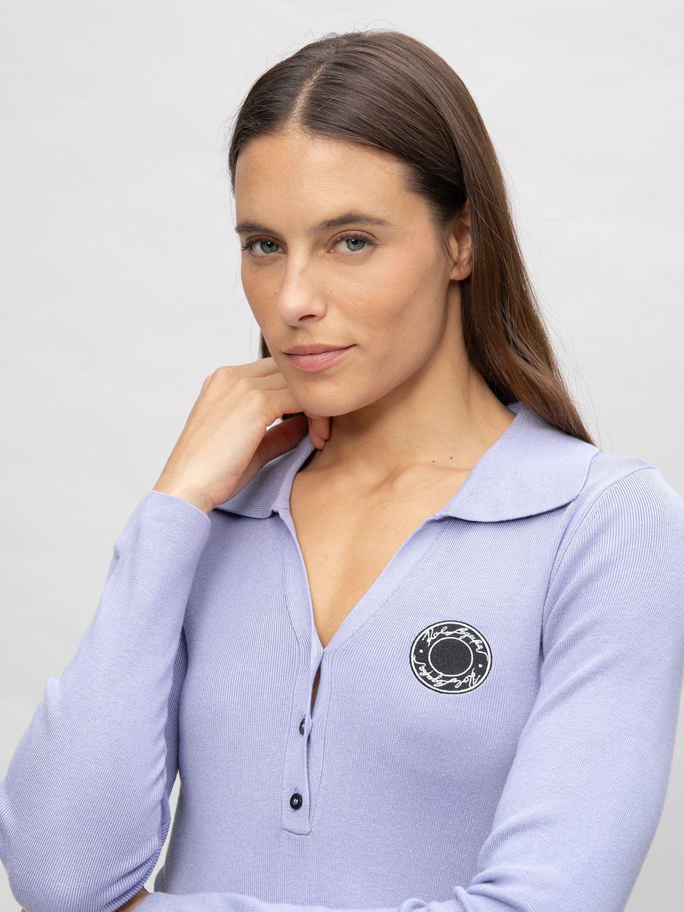 Vestido de punto tipo polo Lila Karl Lagerfeld-3