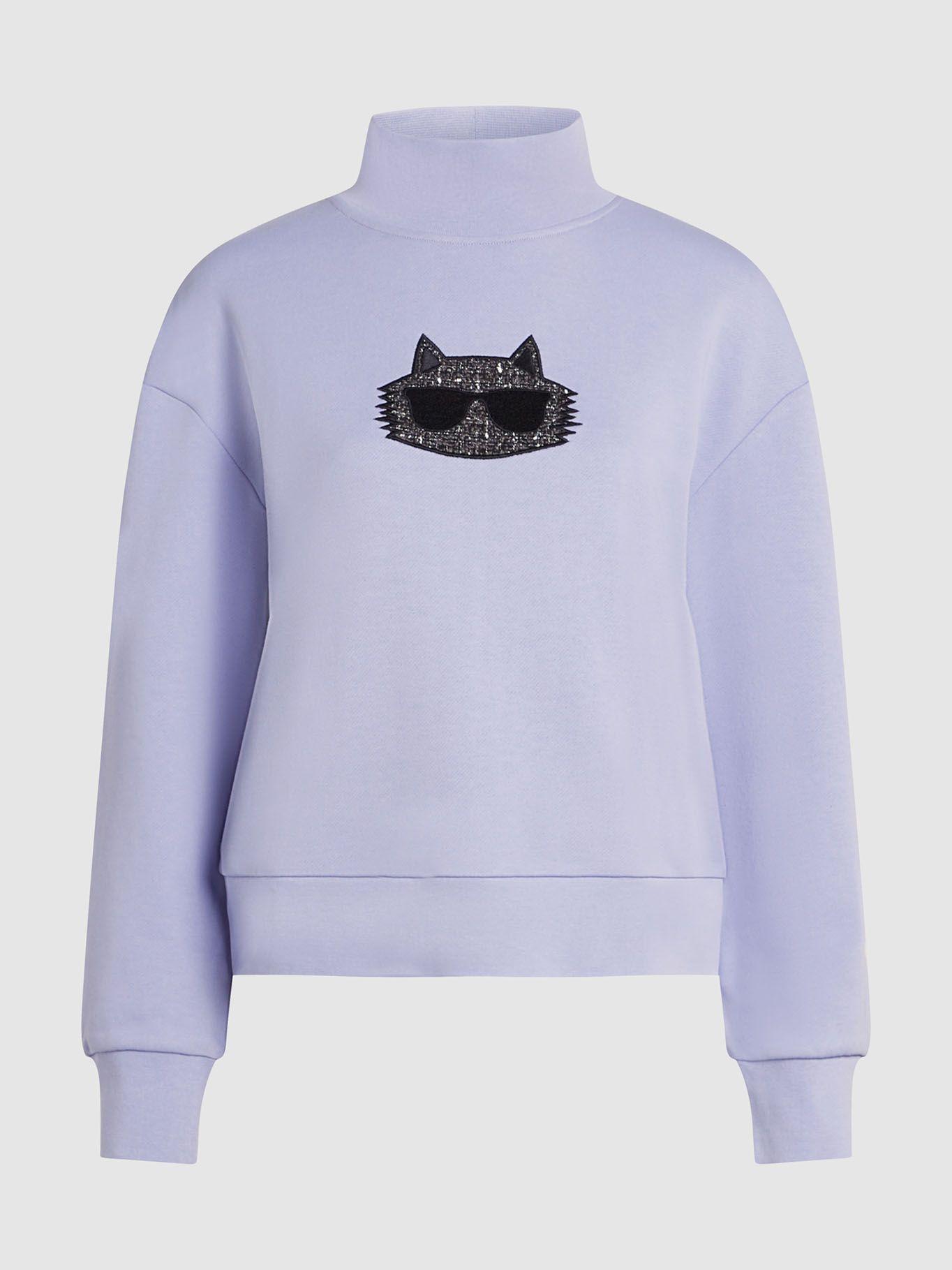 Polerón de cuello alto con parche de Choupette Lila-0