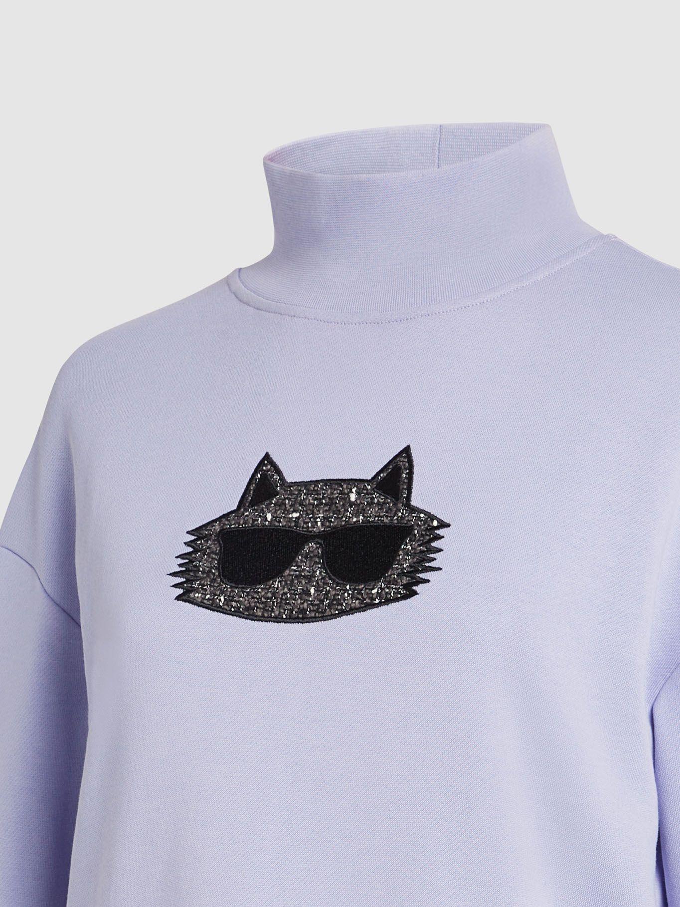 Polerón de cuello alto con parche de Choupette Lila-2