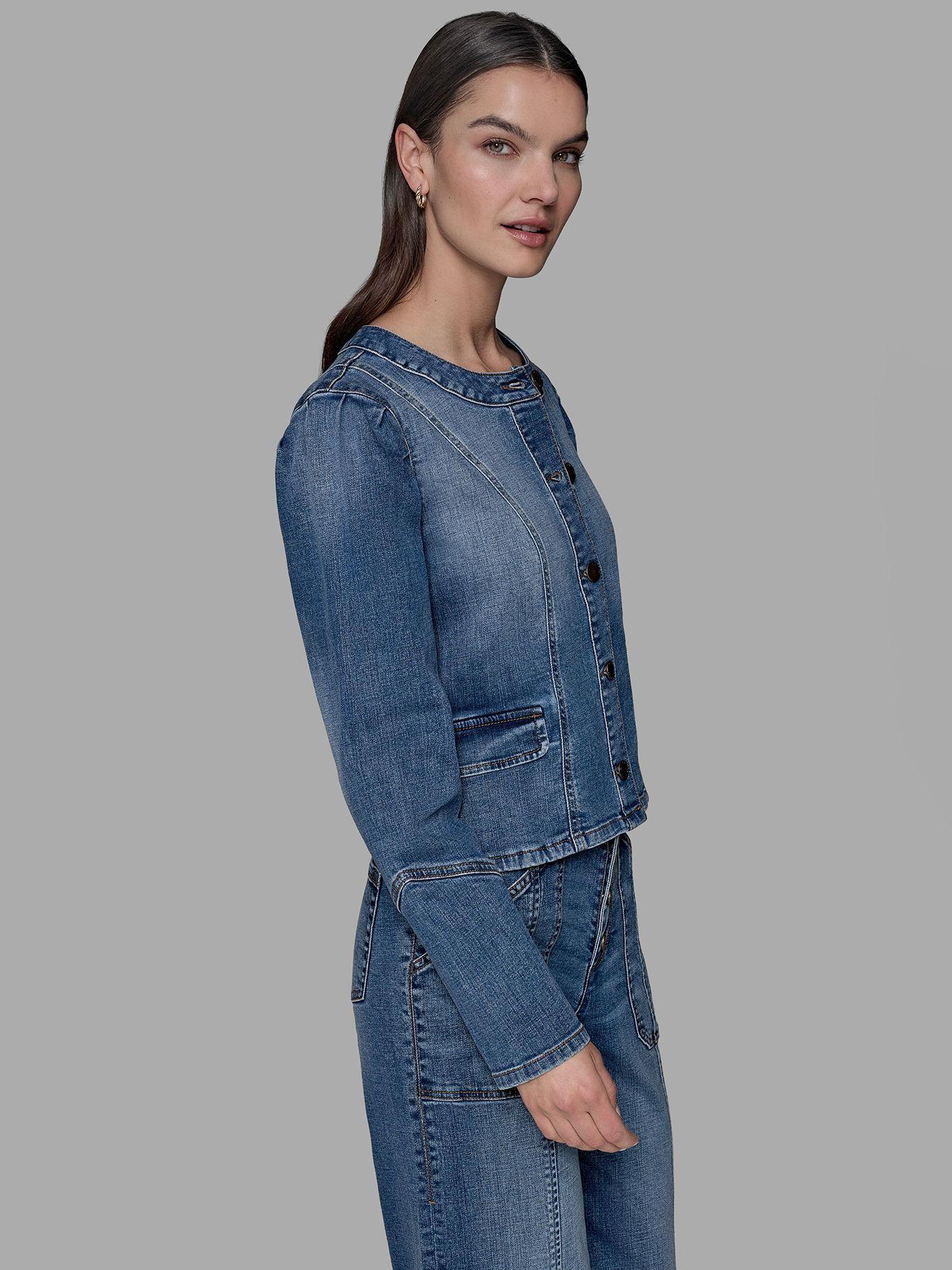 Chaqueta denim con cuello redondo Azul Karl Lagerfeld-4