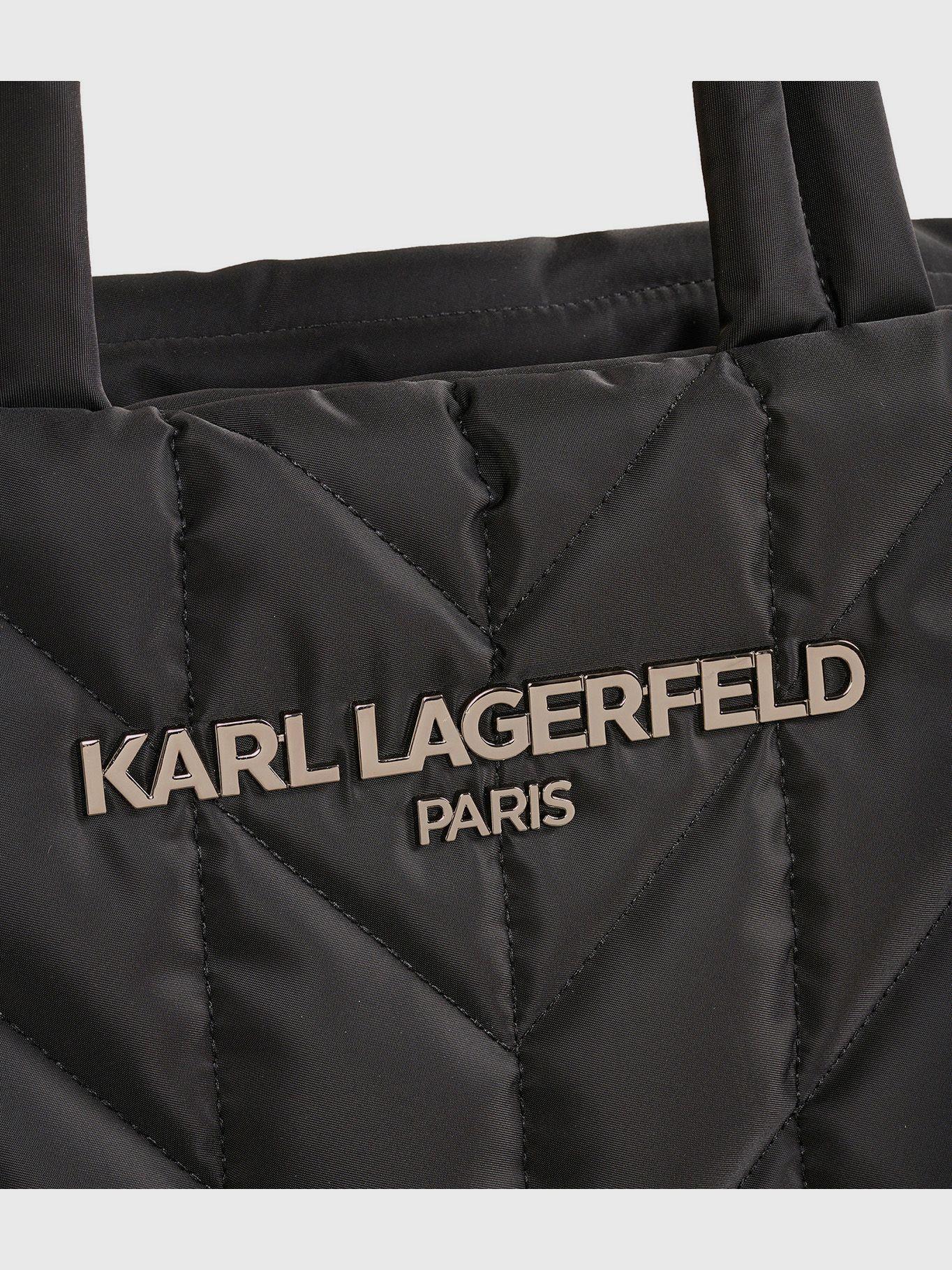 Cartera tote acolchada de viaje Negro Karl Lagerfeld-3