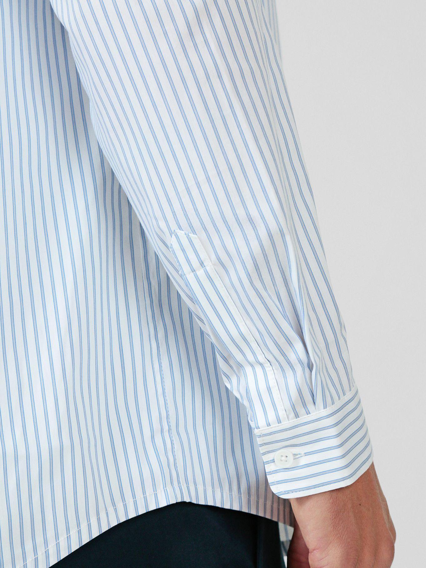 Camisa de rayas con logotipo Azul Karl Lagerfeld-4