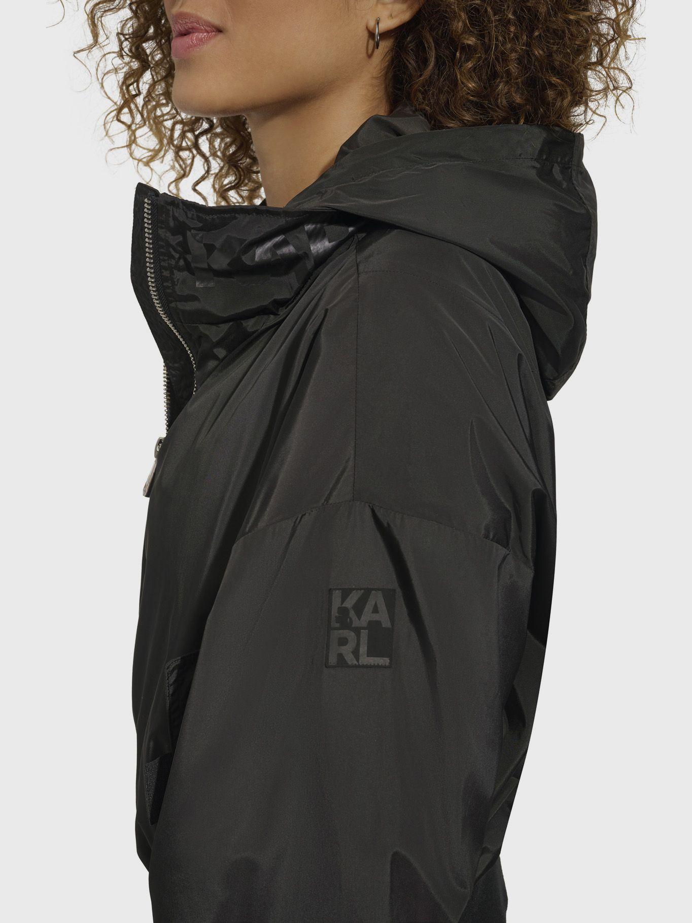 Chaqueta bomber y cuello con logo Negro Karl Lagerfeld-3