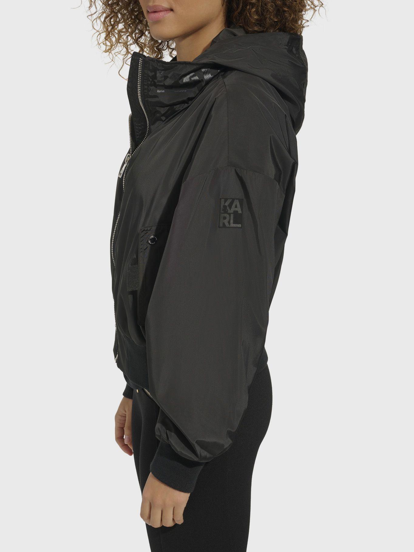 Chaqueta bomber y cuello con logo Negro Karl Lagerfeld-4