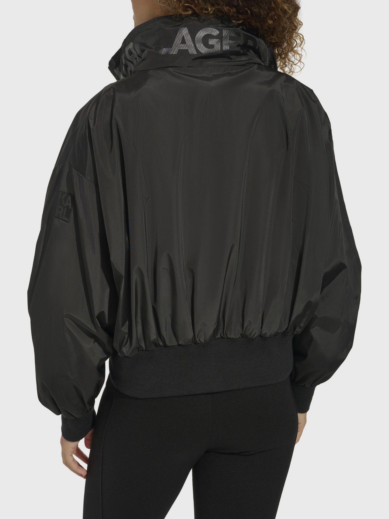 Chaqueta bomber y cuello con logo Negro Karl Lagerfeld-2