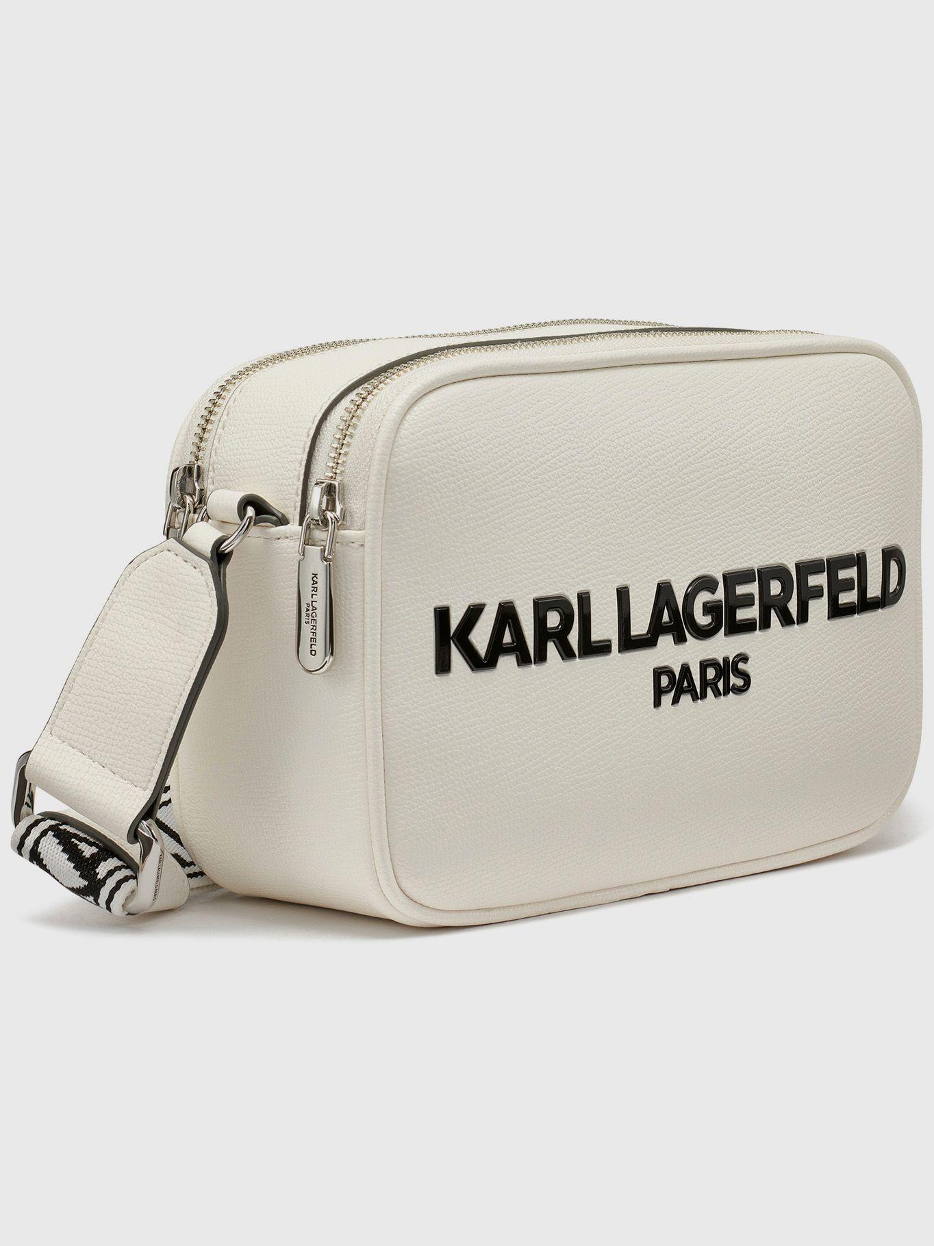 Cartera bandolera logo contraste Blanco Karl Lagerfeld-4