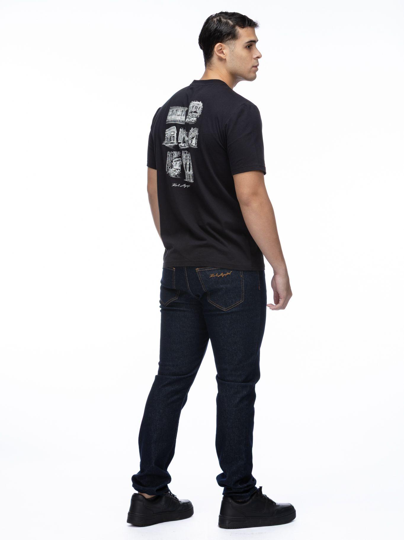 Polera relaxed bocetos París Negro Karl Lagerfeld-2