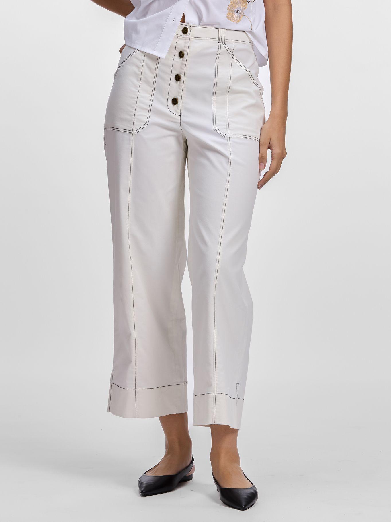 Pantalón ancho y talle alto Negro Karl Lagerfeld-0