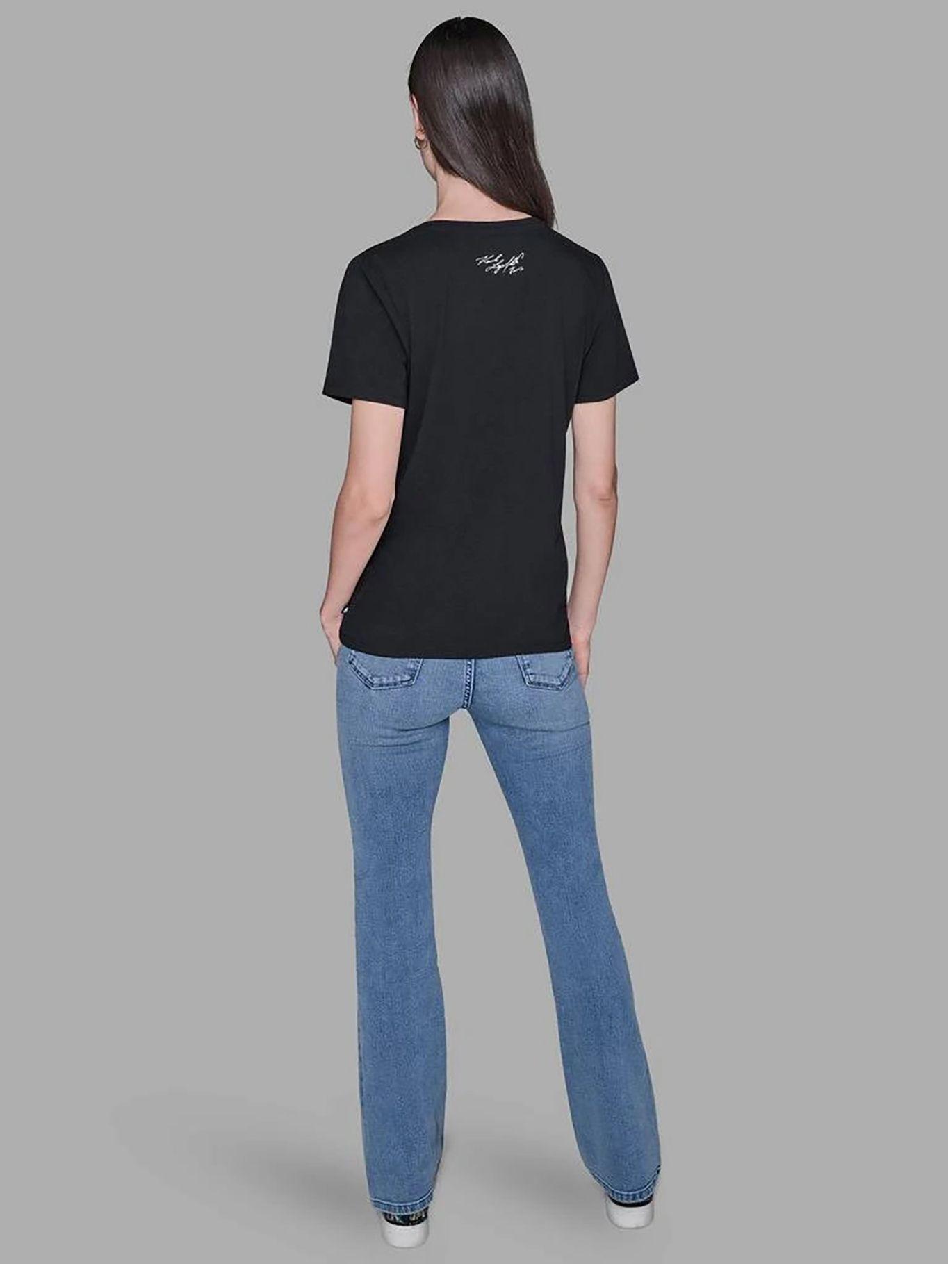 Polera con lentes y firma de Karl Negro Karl Lagerfeld-2