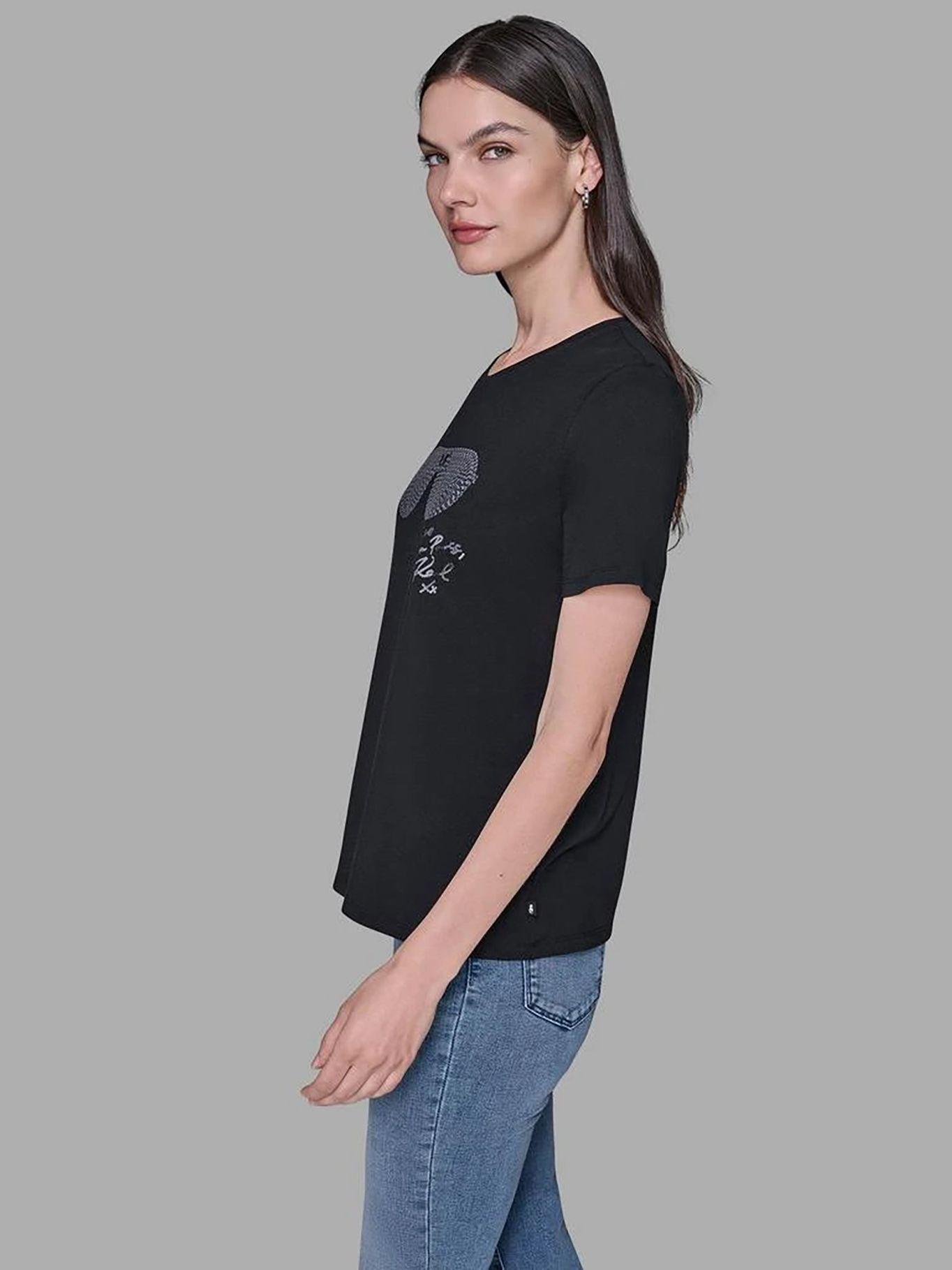 Polera con lentes y firma de Karl Negro Karl Lagerfeld-3